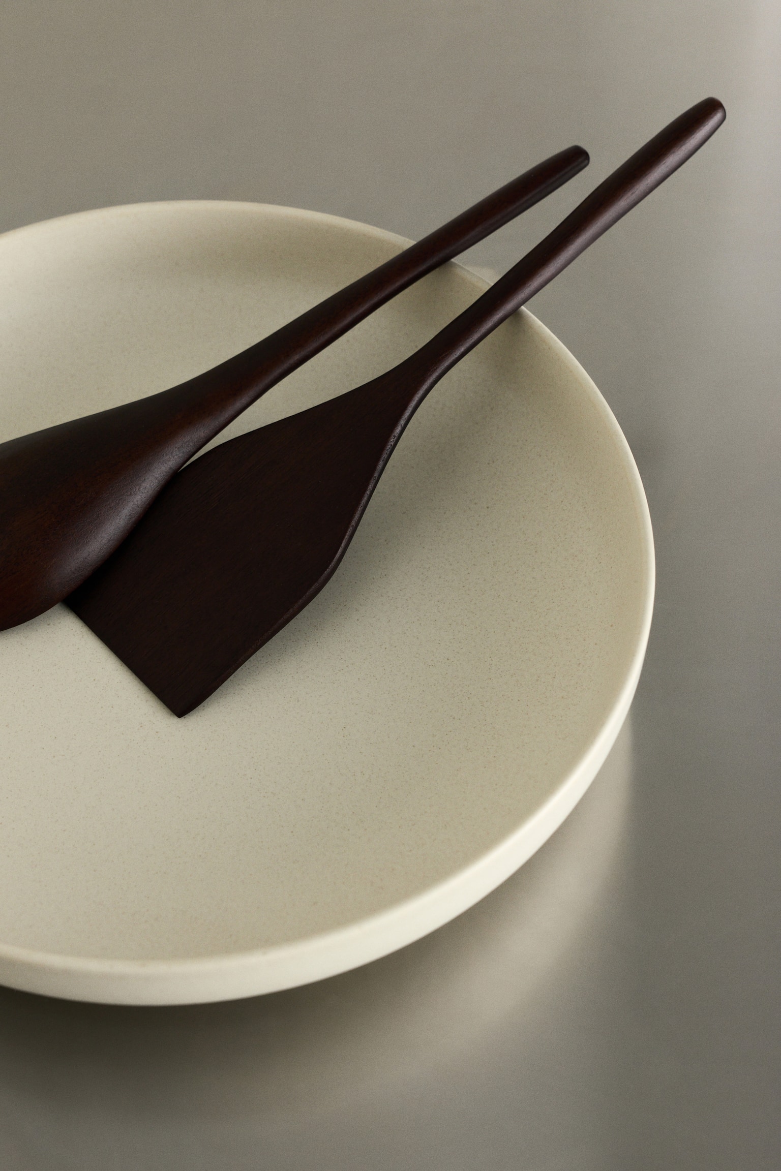 2-piece mango wood kitchen utensils set - Dark brown - 2