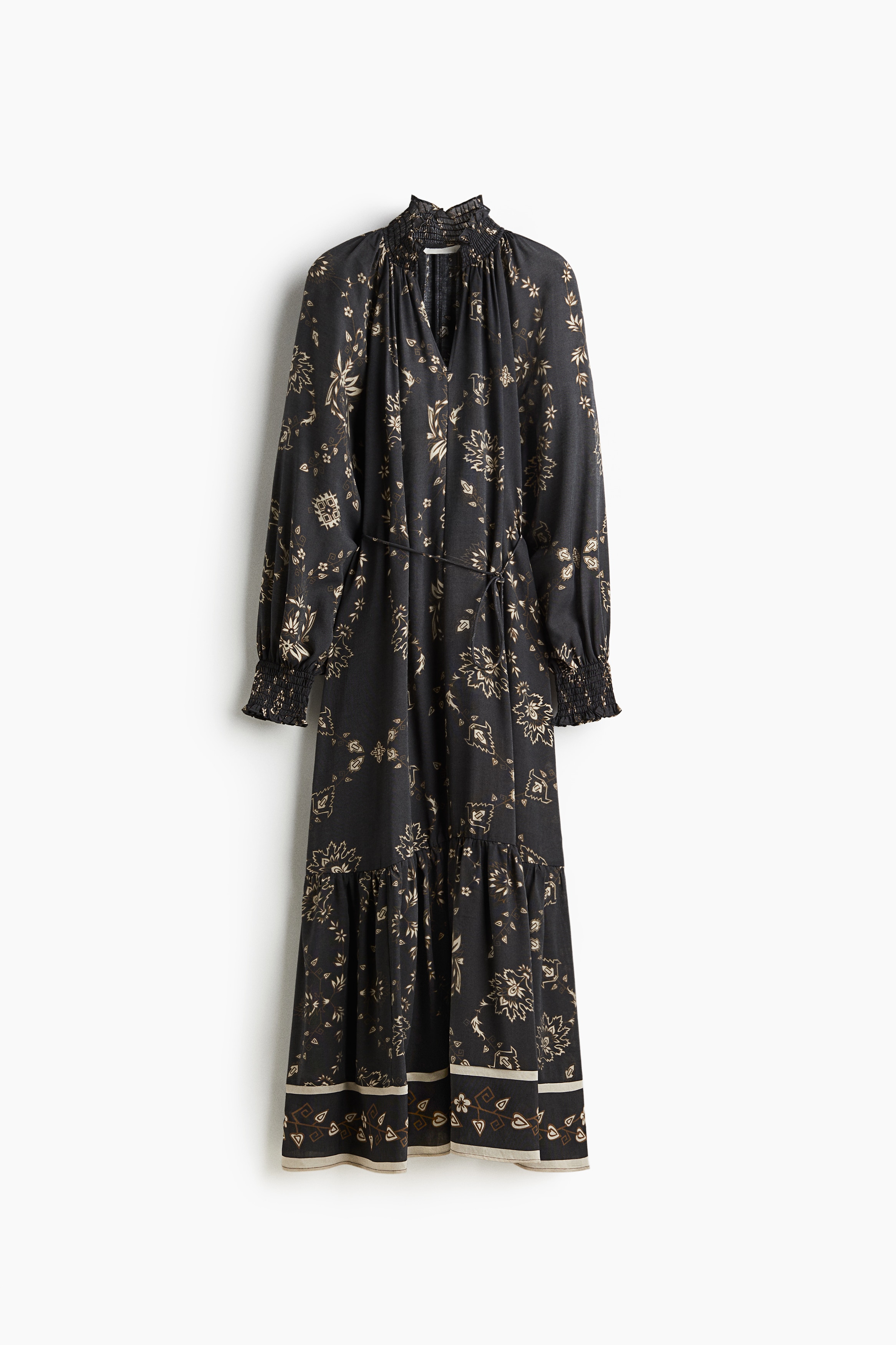 Haljina sa žabicama - Crna/dezen/Tamnoplava/dezen/Tamna kaki zelena