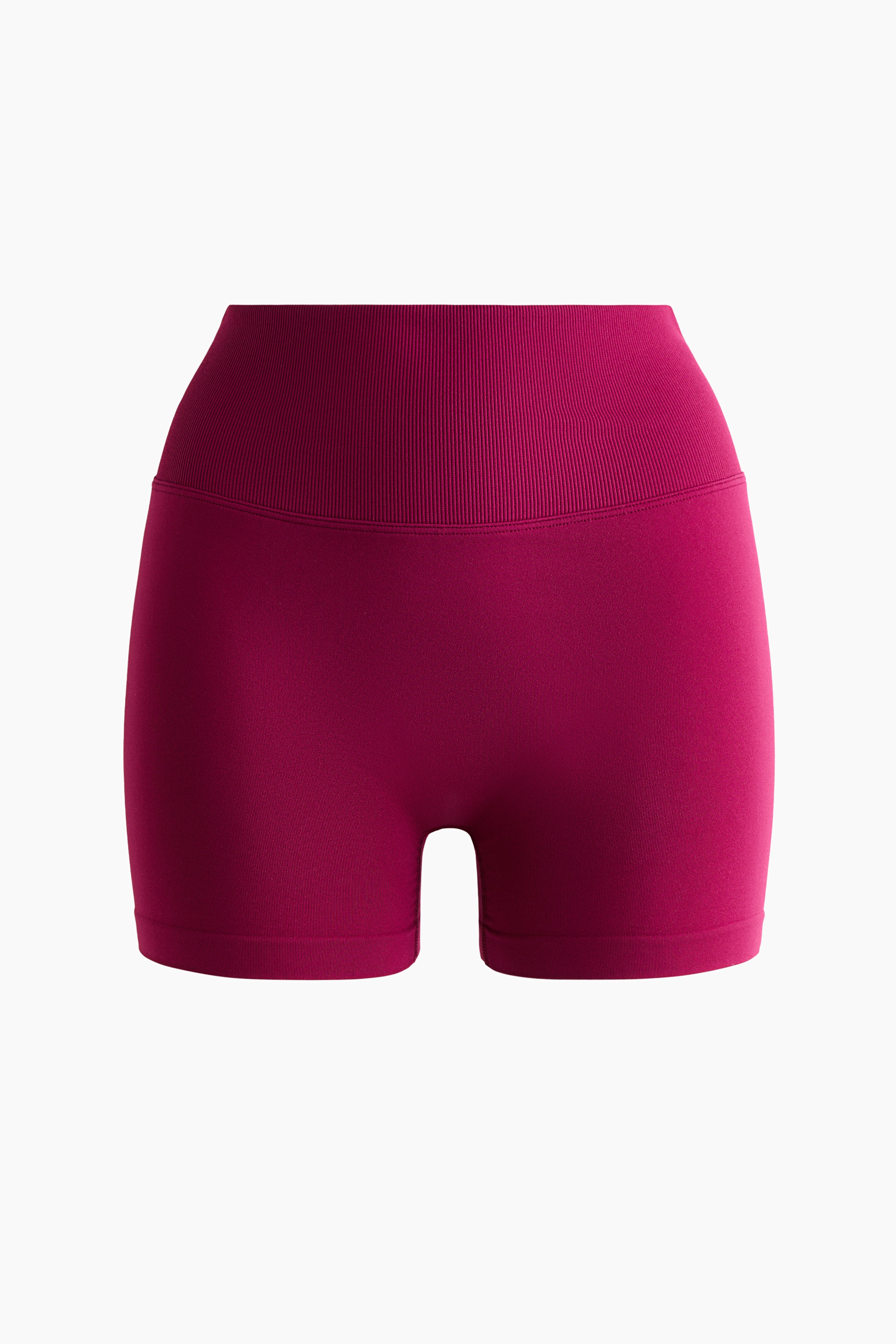 Seamless scrunch hotpants with DryMove™ - Dark pomegranate/Black/Choco mocha