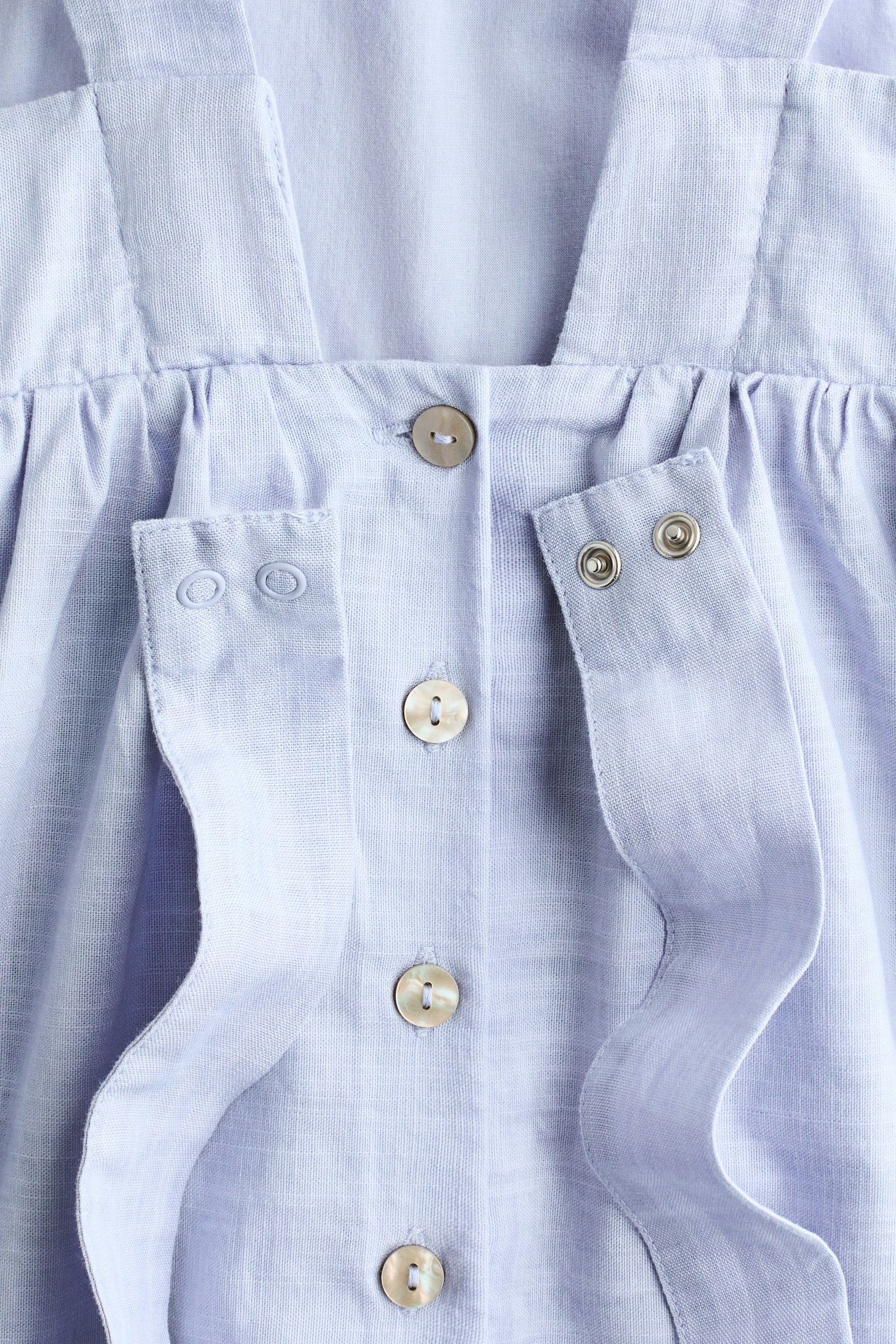Empire-line cotton dress - Hellblau - 3