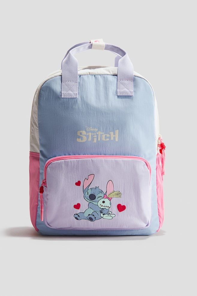 Printed Backpack - Light dusty blue/Lilo & Stitch - 1