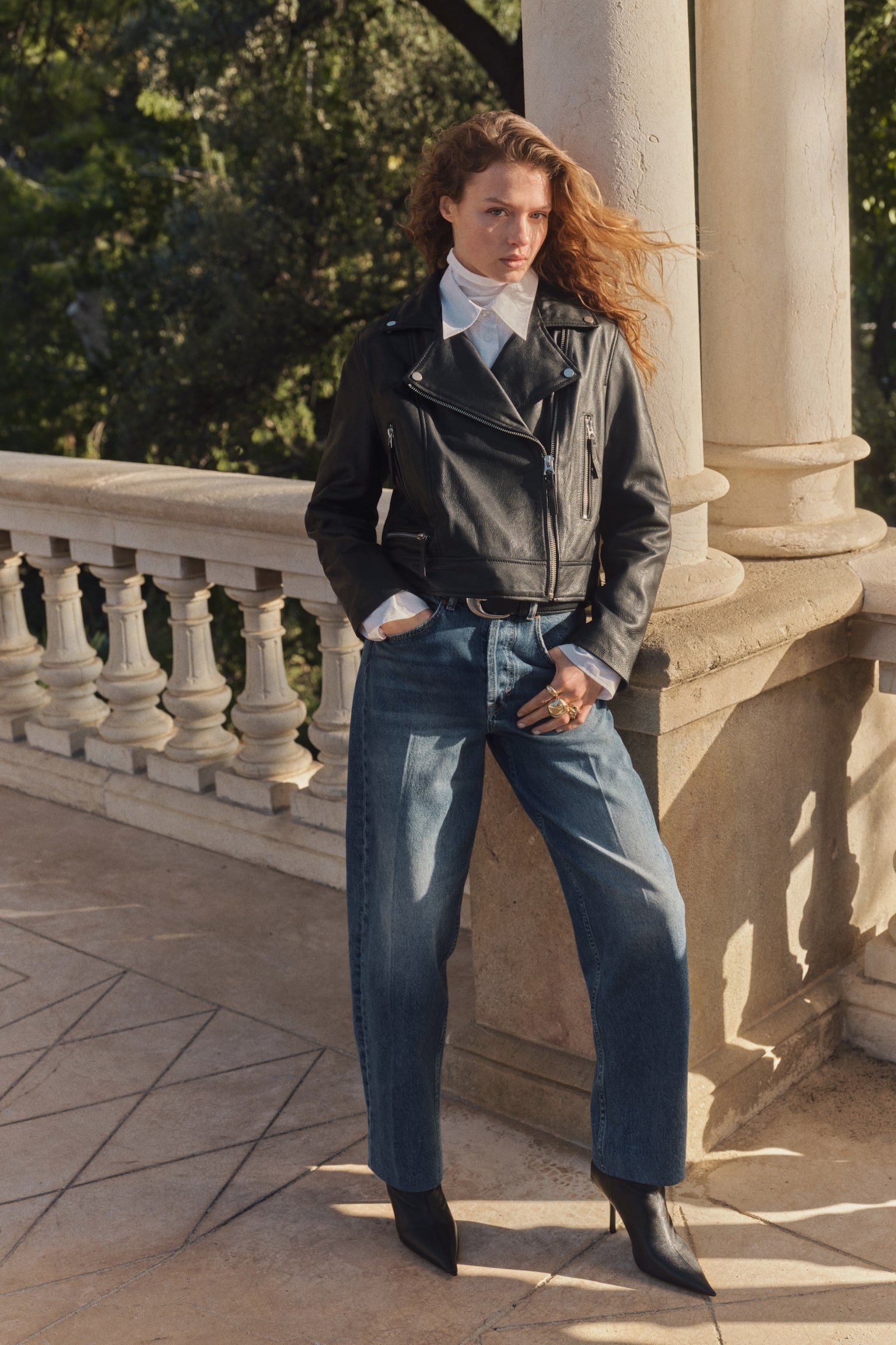 Barrel High Ankle Jeans - Denim blue/Denim blue - 1