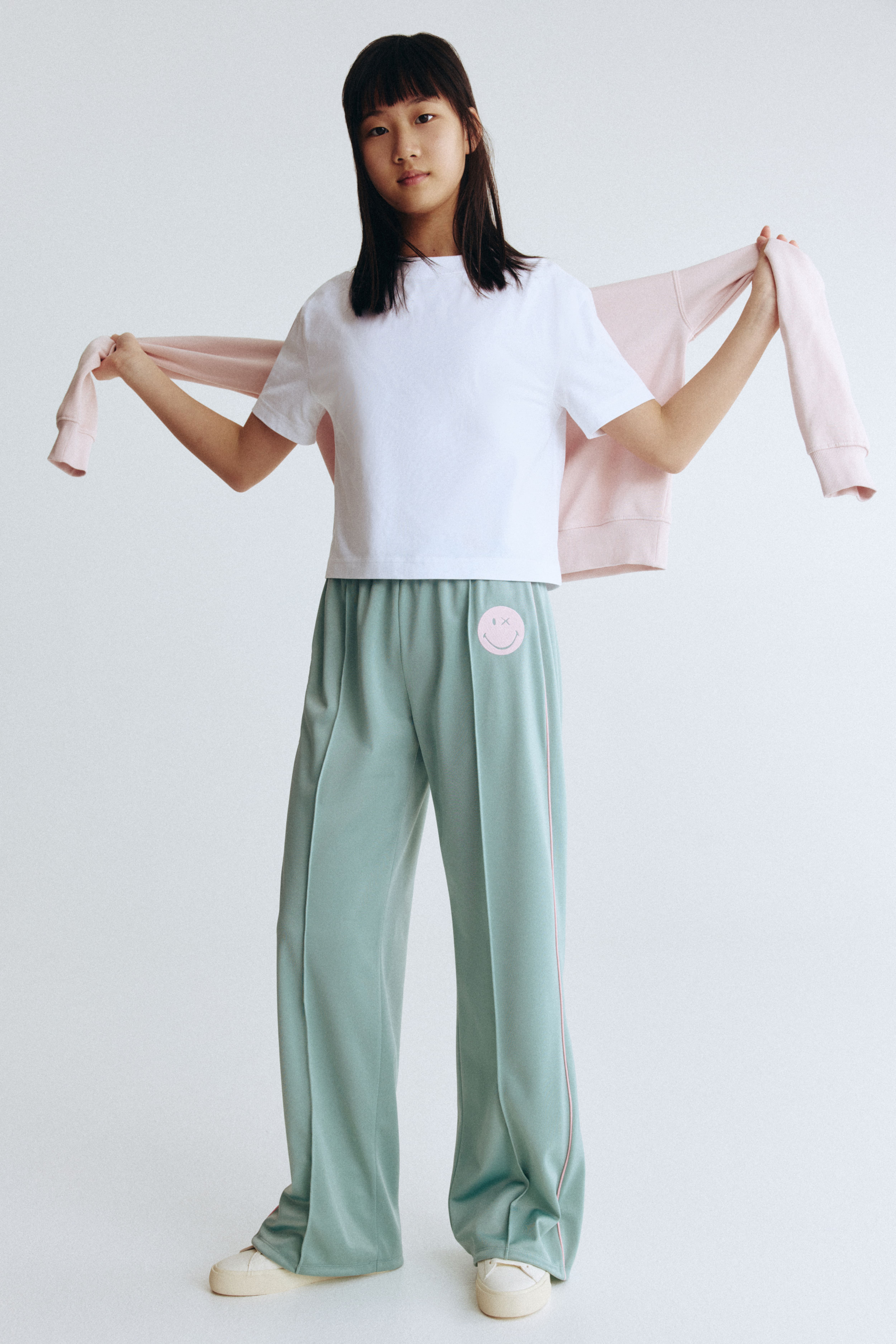 Wide-Leg Track Pants