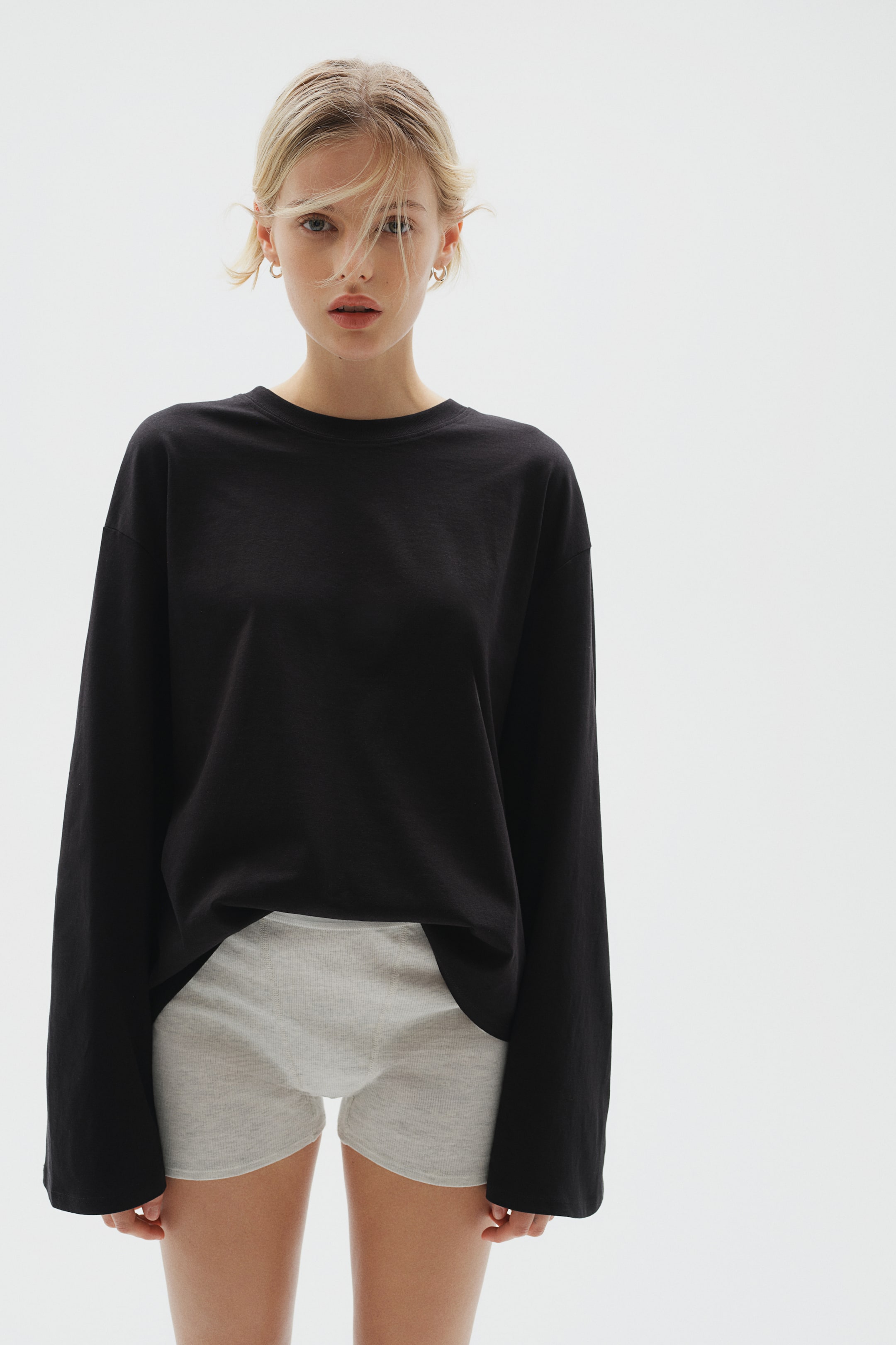 Long-Sleeved Cotton Top