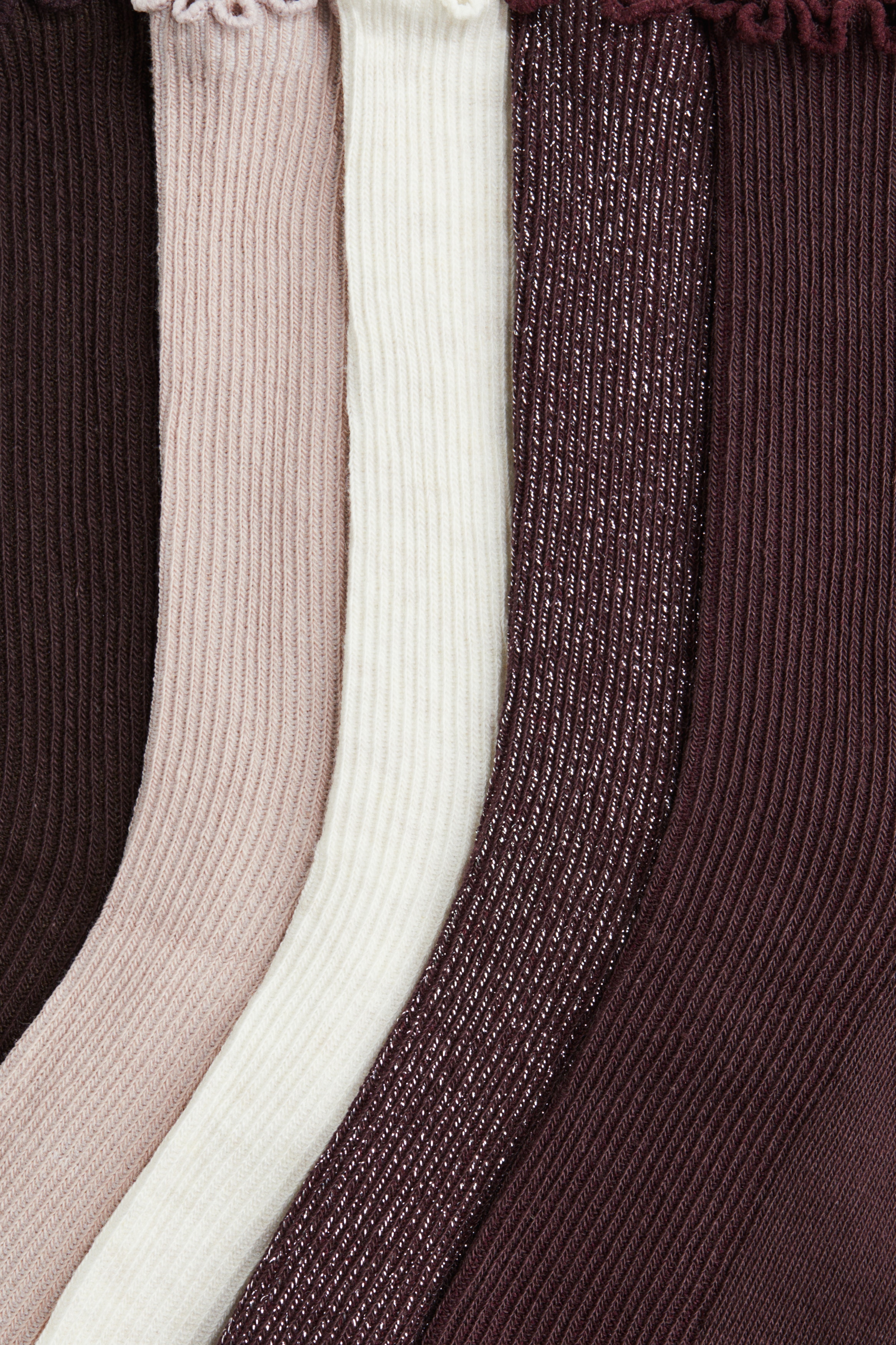 5-pack rib-knit socks