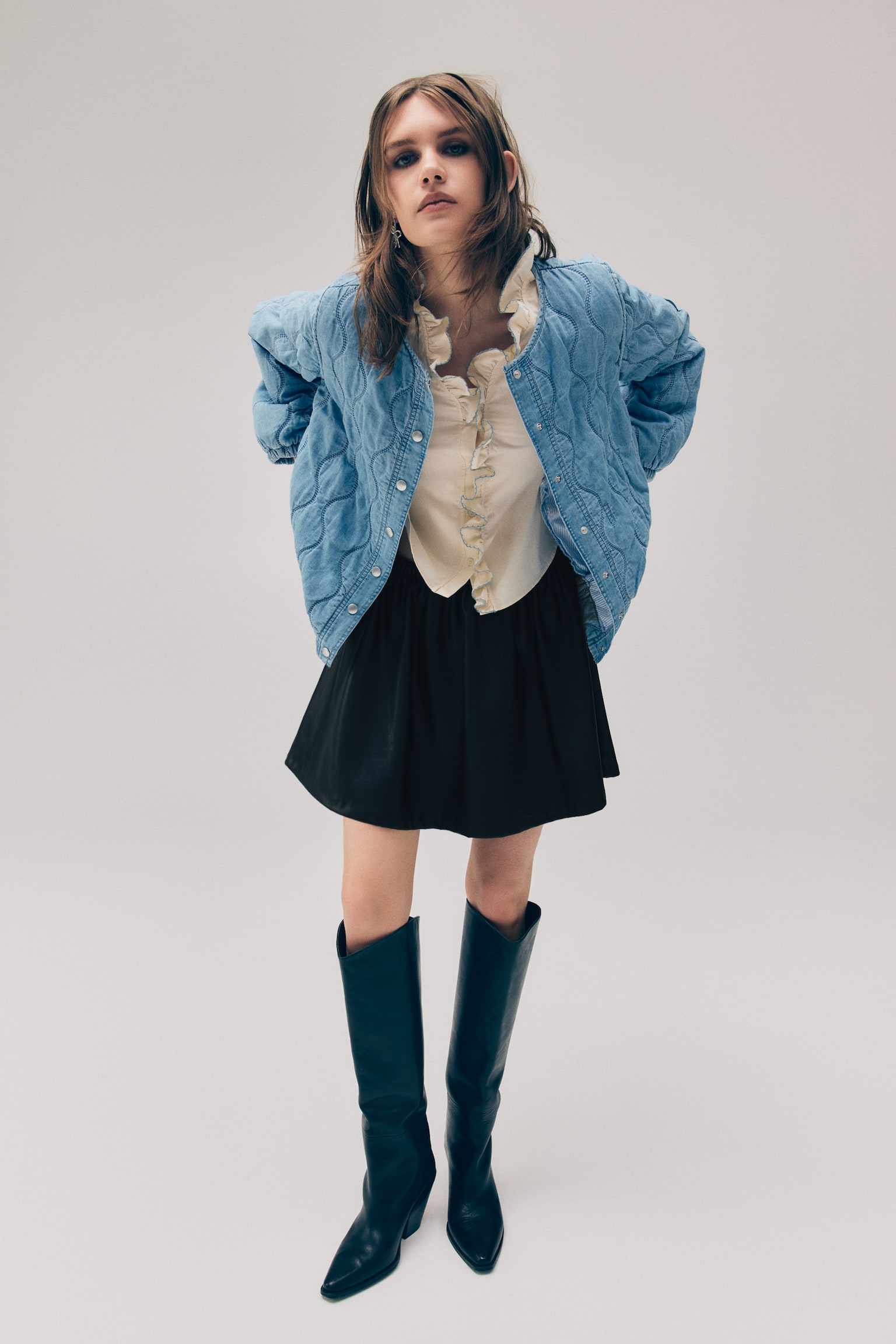 Flared skirt - Black - 4