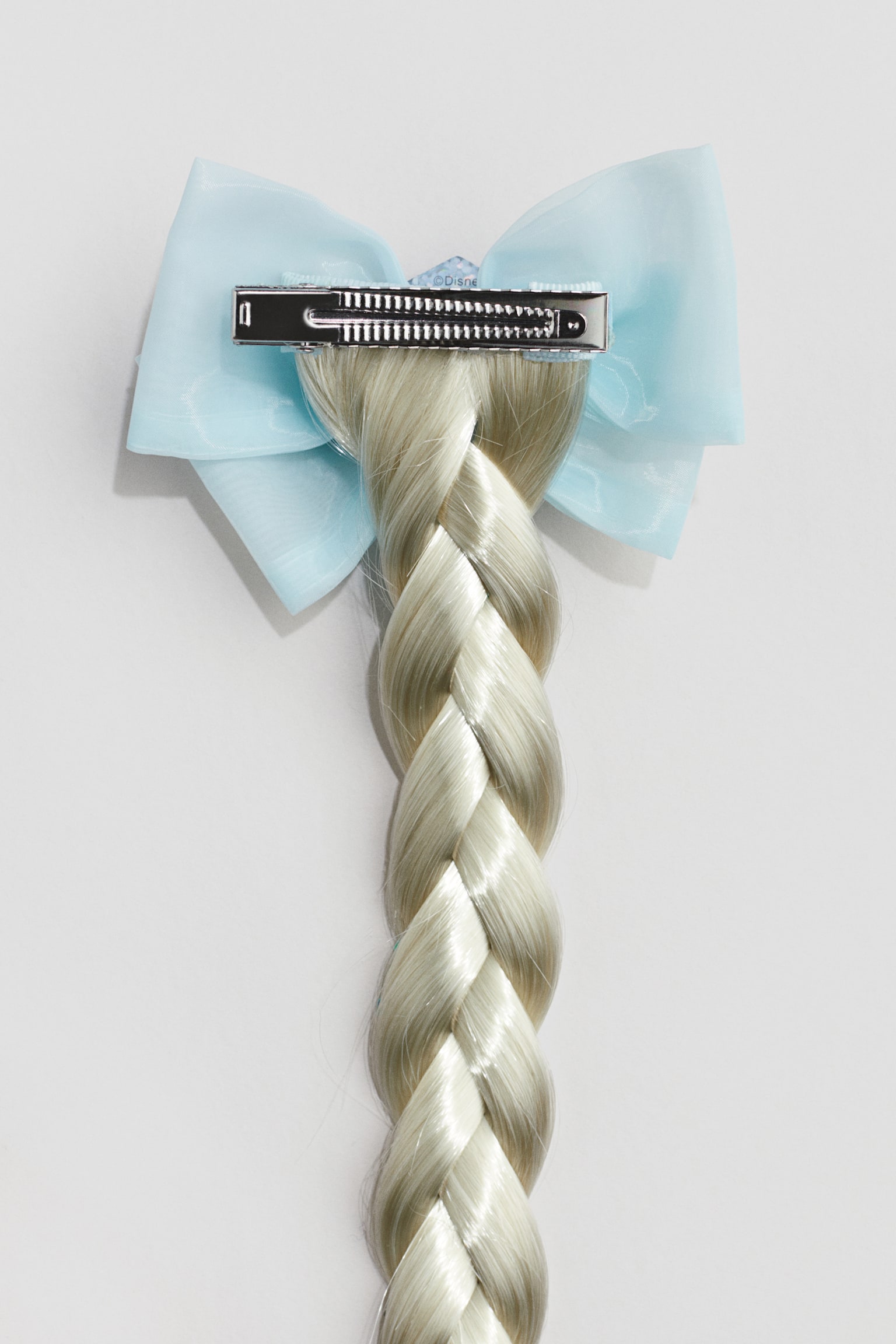Braid-detail hair clip - Light blue/Frozen - 2