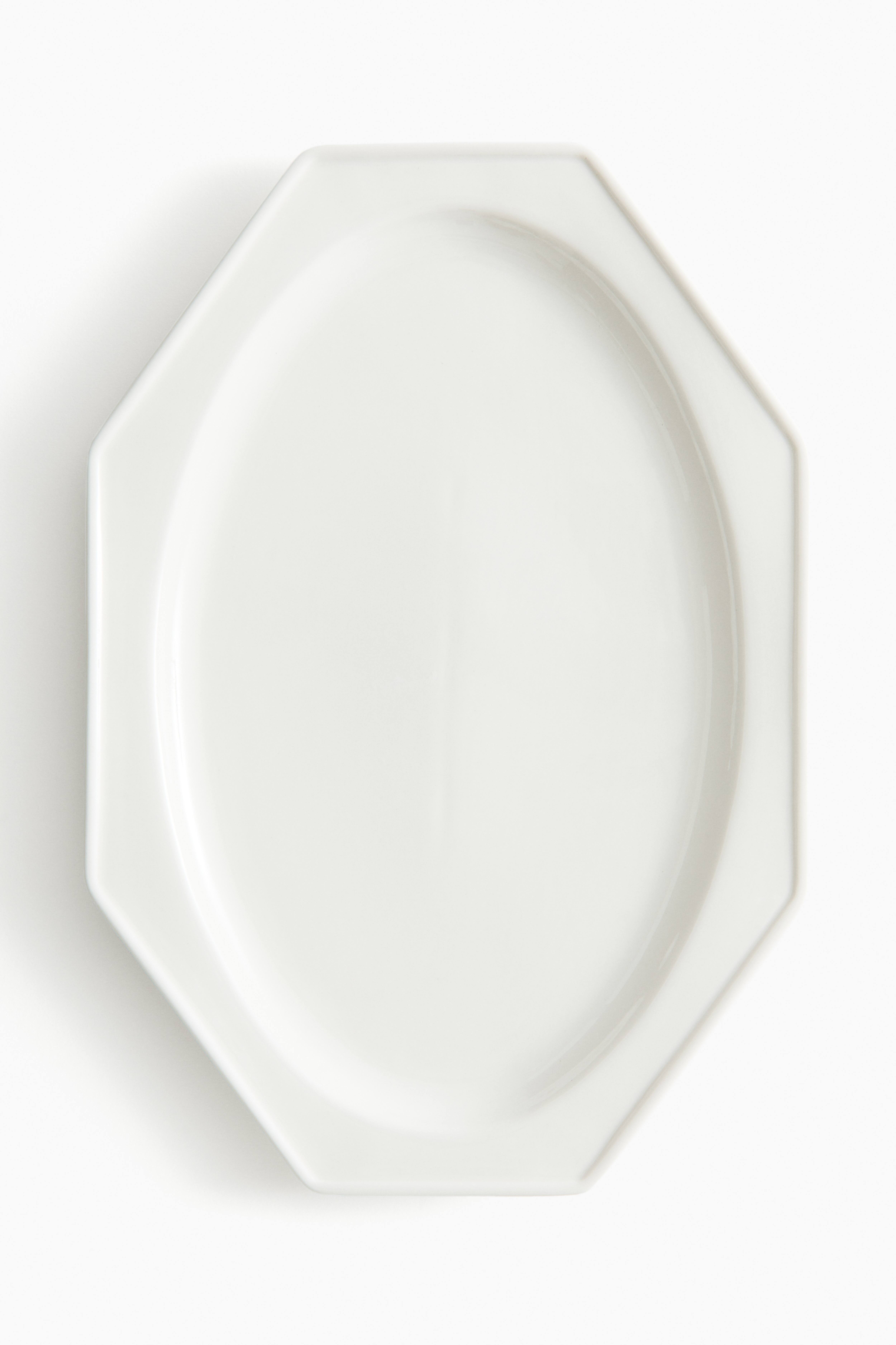 Lot De 6 Plats Ronds à Oreilles Olympia - Porcelaine Blanche 156x126 Mm - Vaisselle Professionnelle Lave-vaisselle Safe