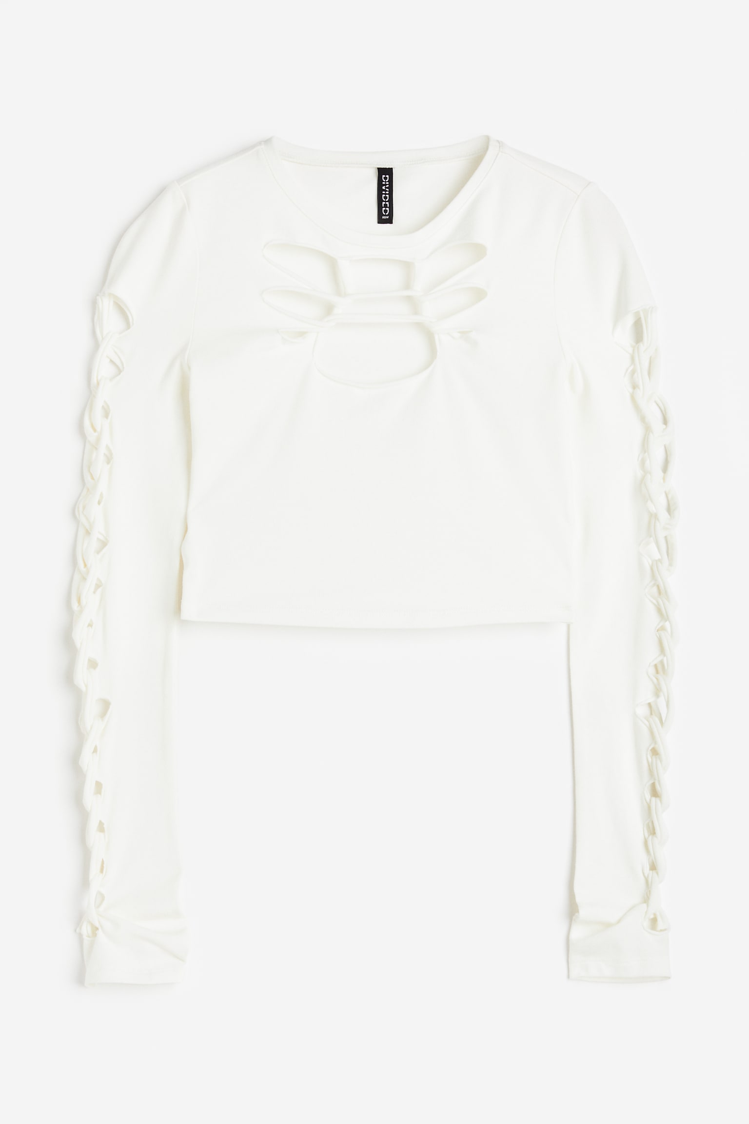 Cropped Cut Out Top - White - 1