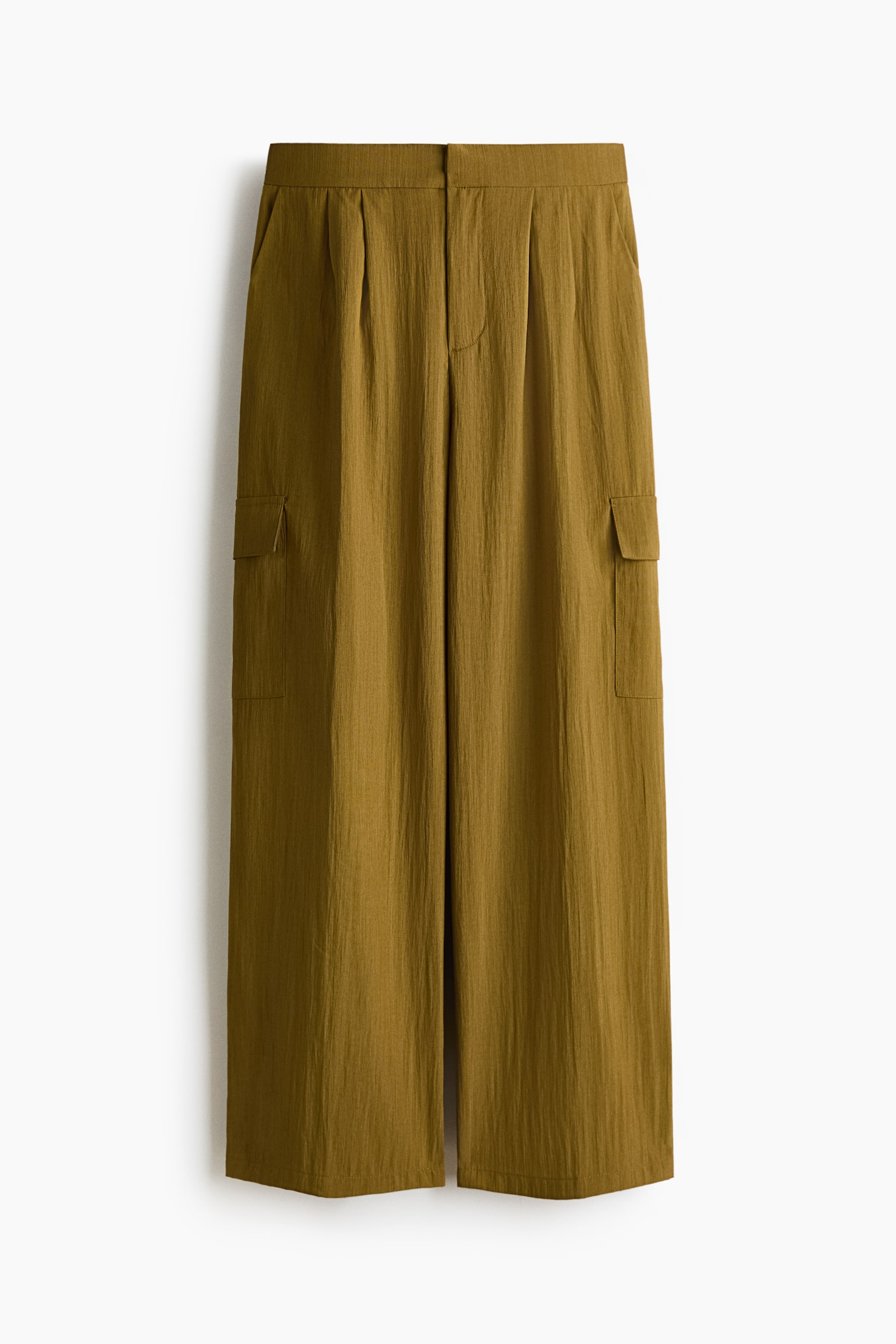 Wide cargo trousers - Golden olive/Light beige/Dark grey