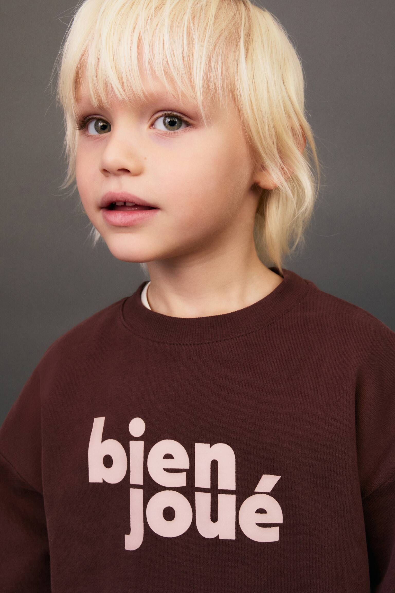 Sudadera estampada de algodón - Marrón oscuro/Bien joué - 3