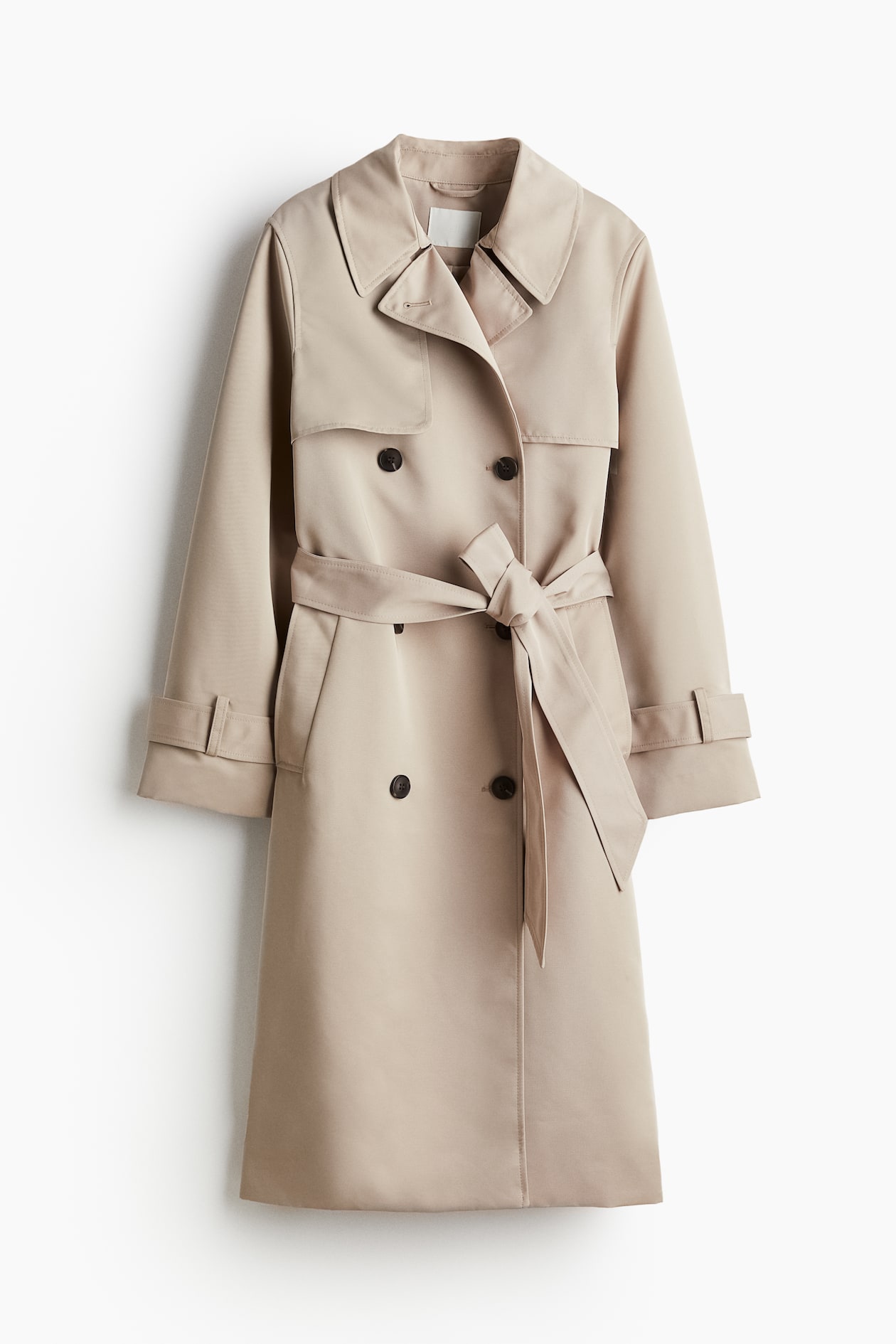 ダブルブレスト ツイルトレンチコート - ベージュ - レディース | H&M JP