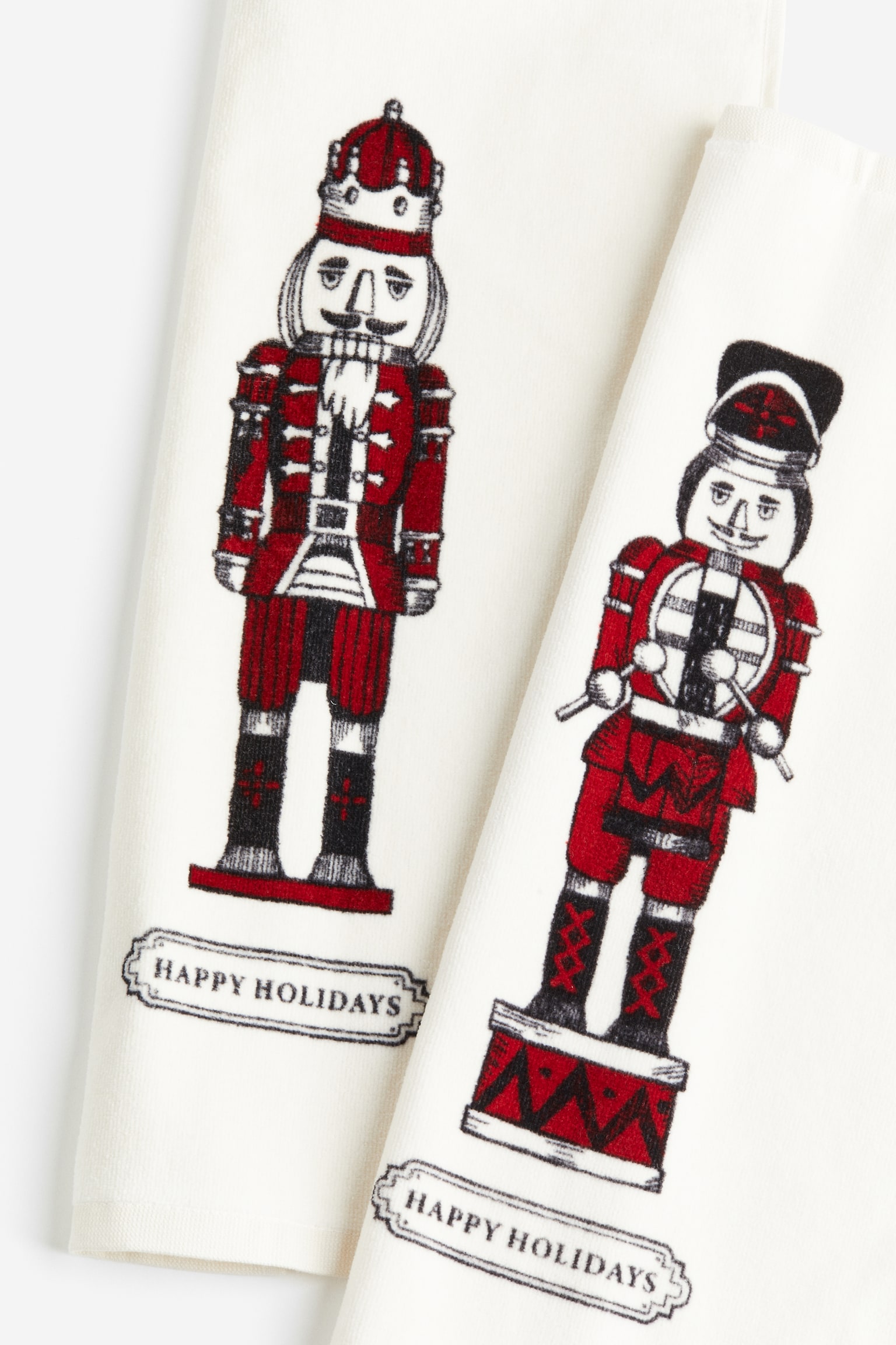 2-pack motif-front guest towels - Red/Nutcracker - 4