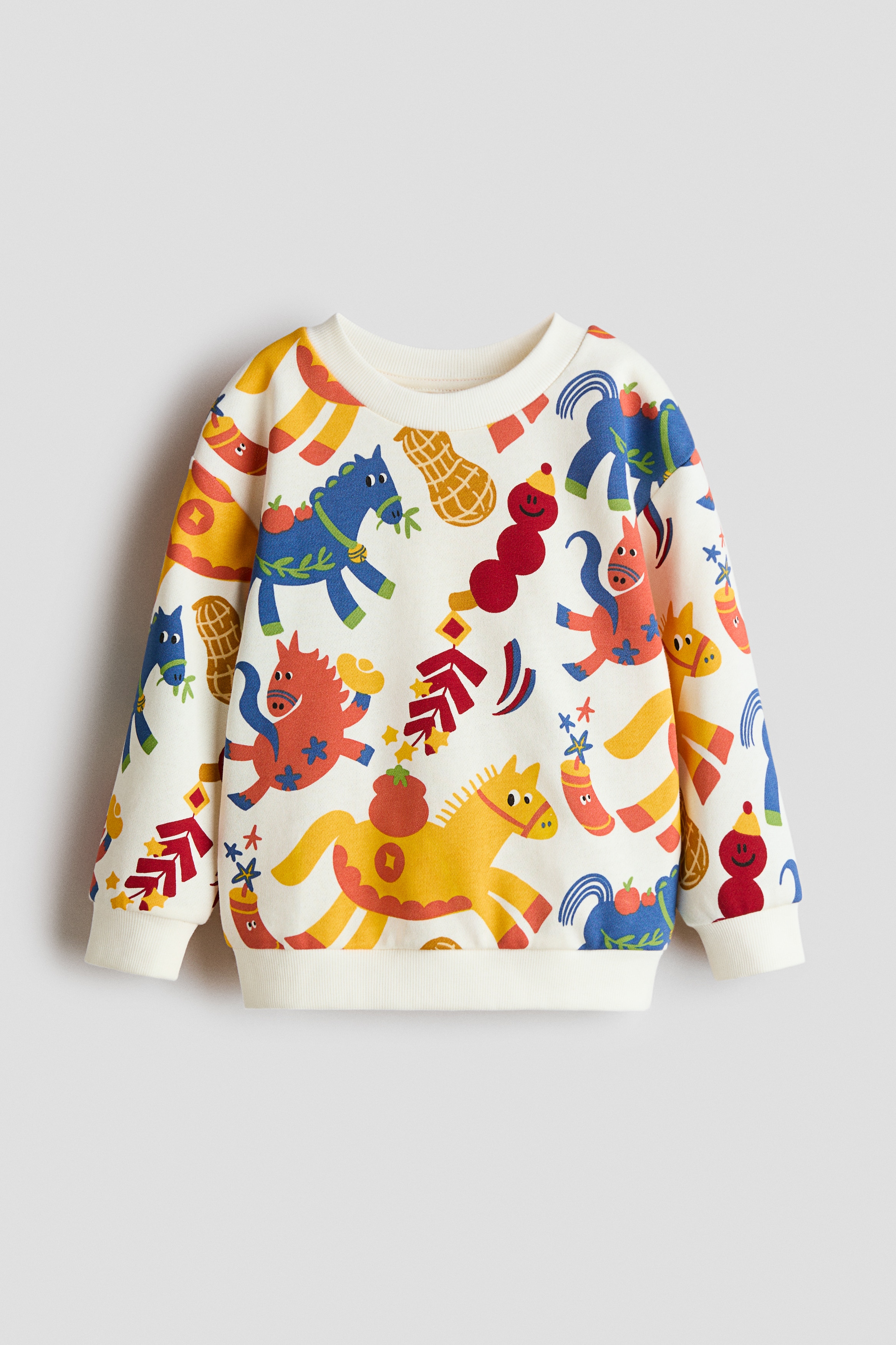 Printed sweatshirt - White/Horses