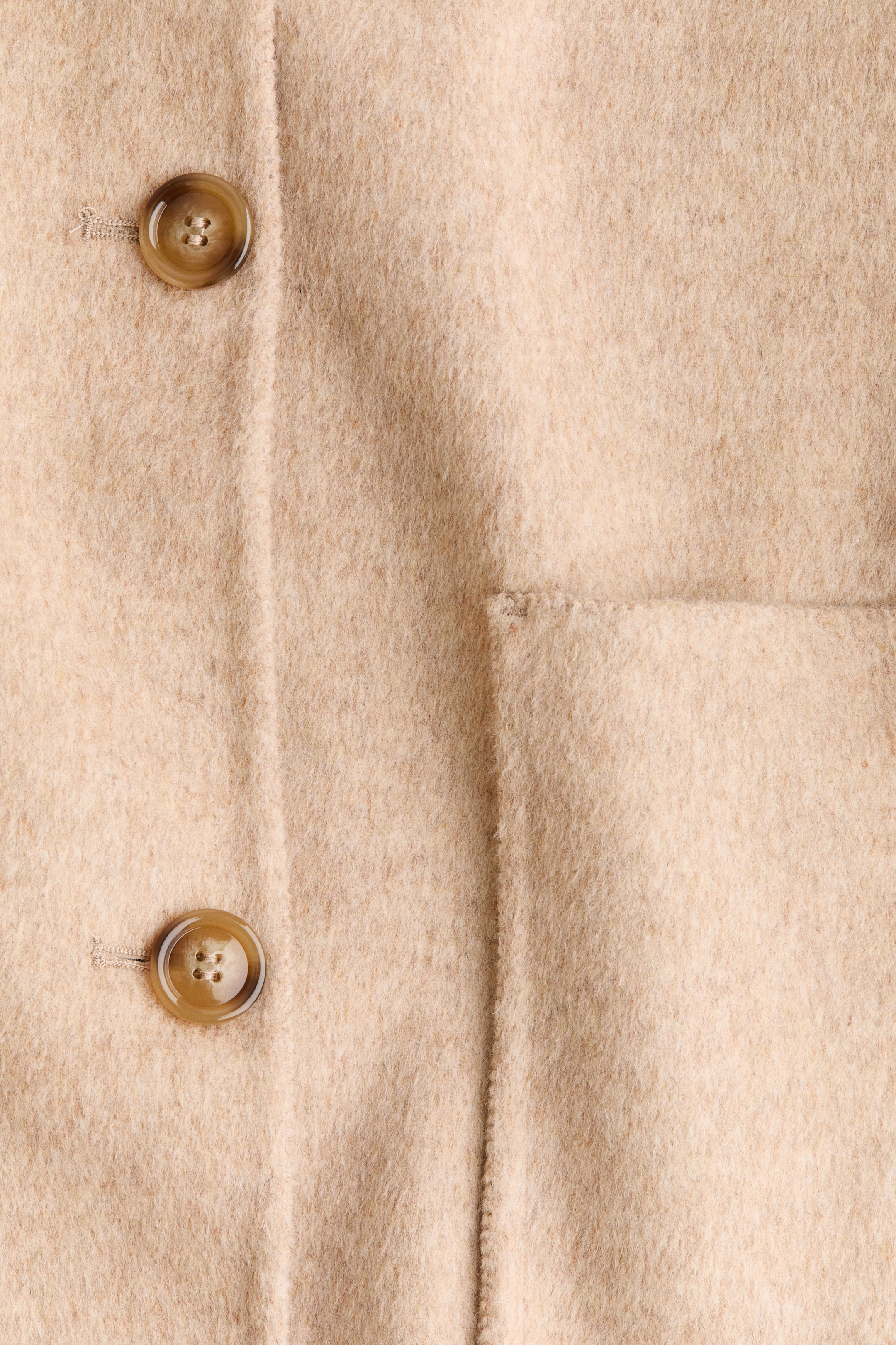 Handmade Wool-Blend Jacket with Scarf