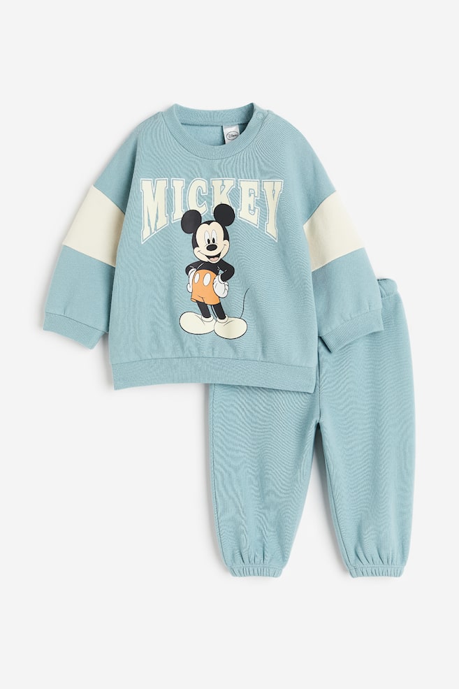 2-piece sweatshirt set - Turquoise/Mickey Mouse/Light beige/SmileyWorld®/Dark grey/Mickey Mouse/Light beige/Jurassic World/dc/dc/dc/dc/dc - 1