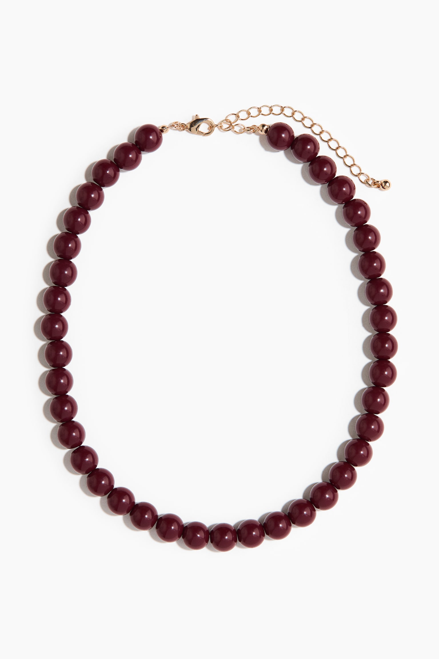 Beaded necklace - בורדו/אדום/צהוב בהיר - 1