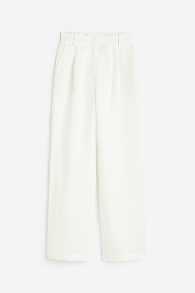 Wide linen-blend trousers - White/Light blue/Light brown/Black/dc/dc - 2