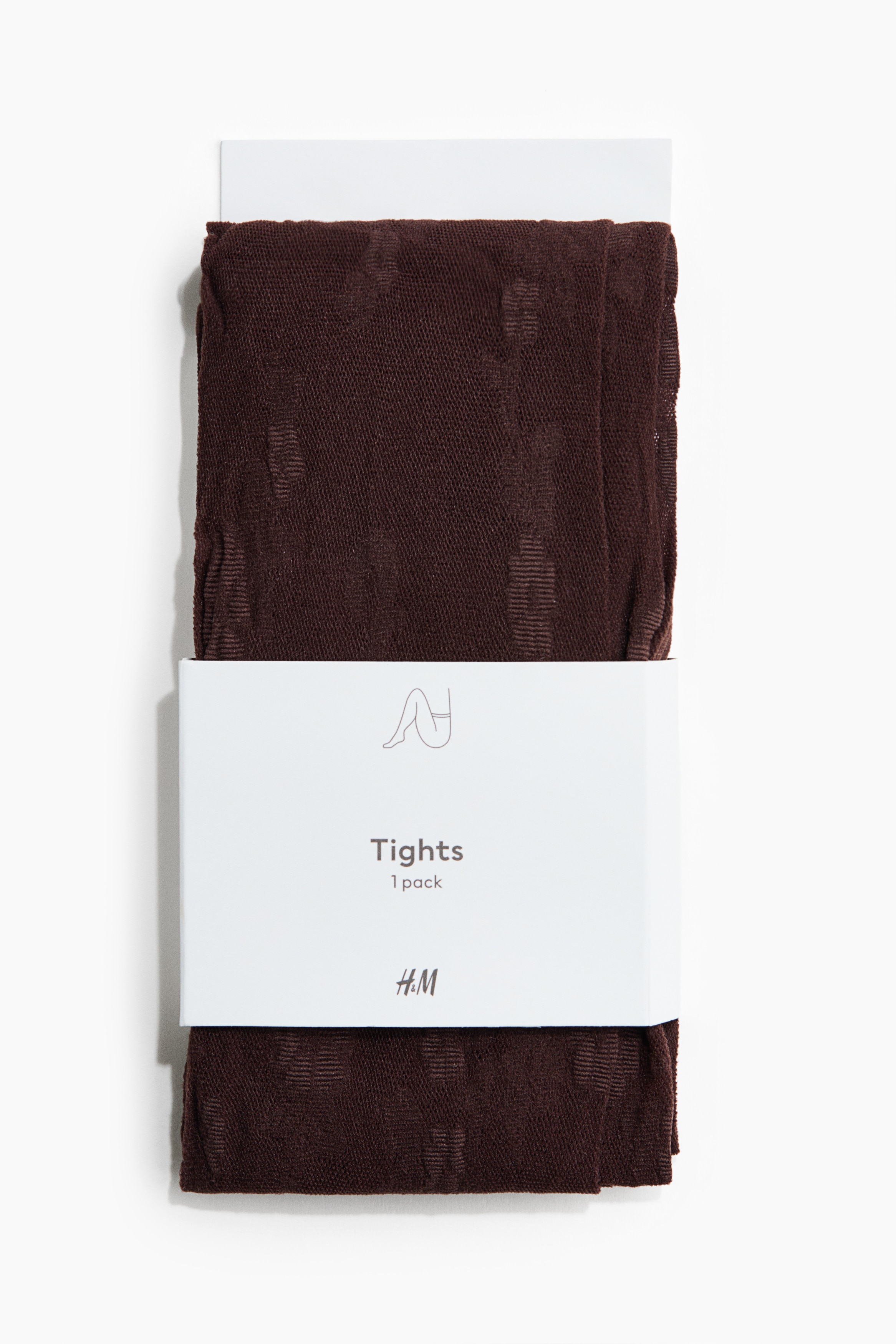 Patterned tights - Dark brown/Floral/Black/Floral