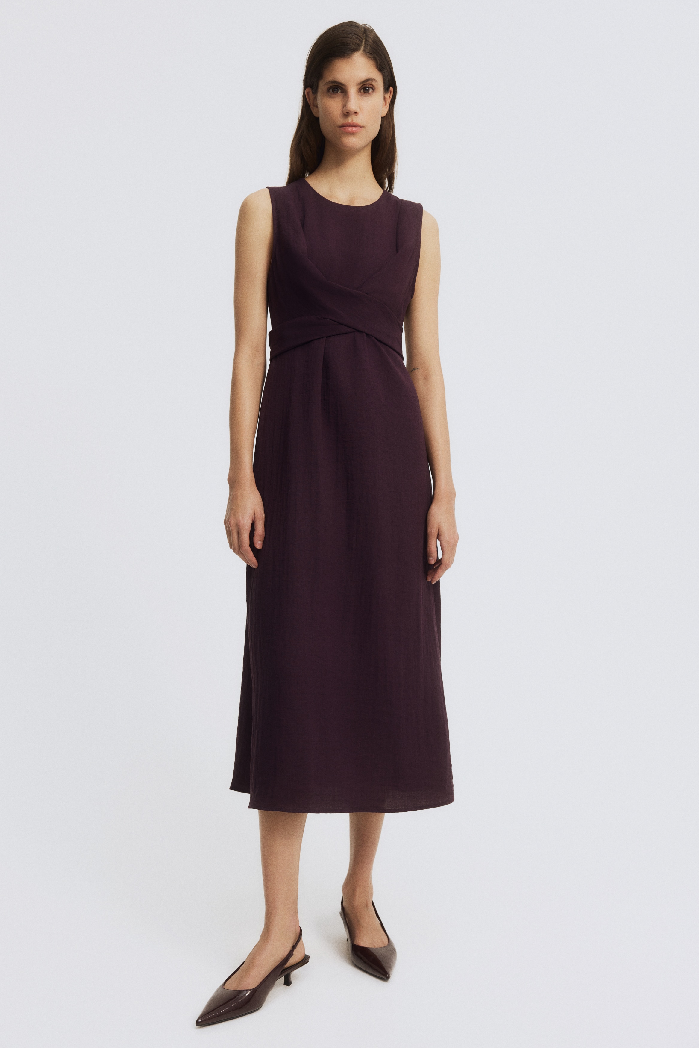 MAMA Vestido de lactancia con lazada detrásAuxiliar