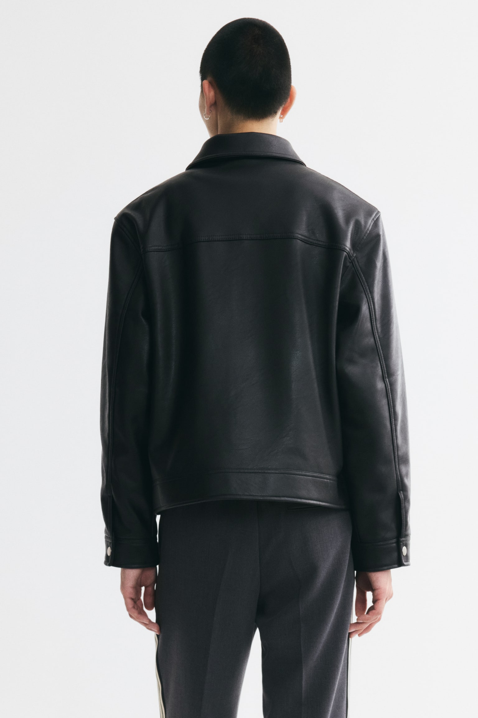 Мужская куртка H&M Jacket with Collar, цвет: Чёрный — фото 5