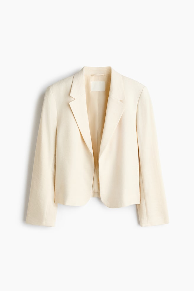 Short Blazer - Cream/Dark brown/Beige - 1