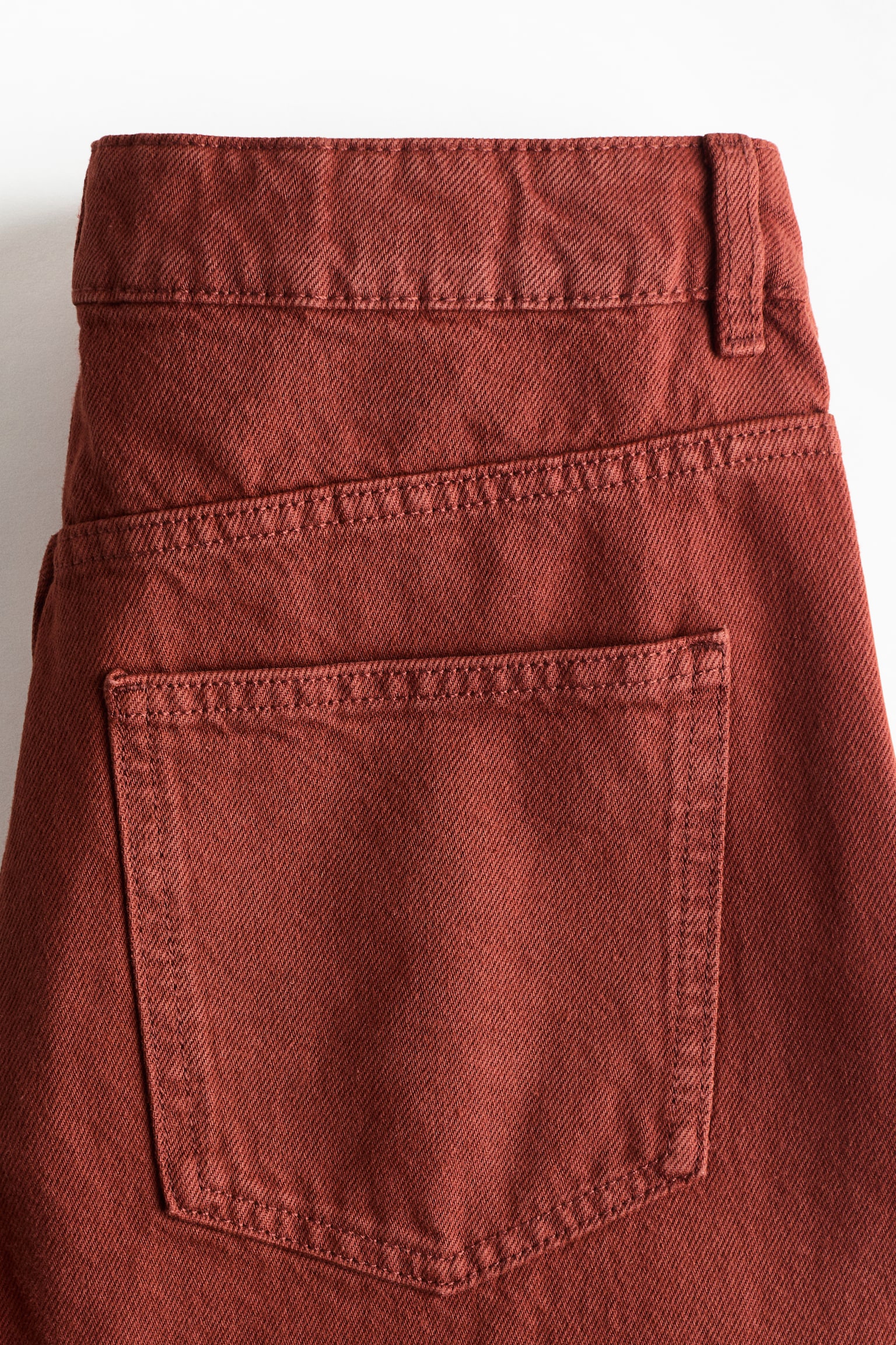 Baggy High Waist Jeans - Rdzawoczerwony/Sprana czerń/Niebieski denim/Jasnoszary melanż - 3