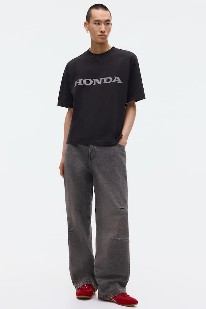 ルーズフィット プリントTシャツ - ブラック／HONDA/ブラック／Honda - 2