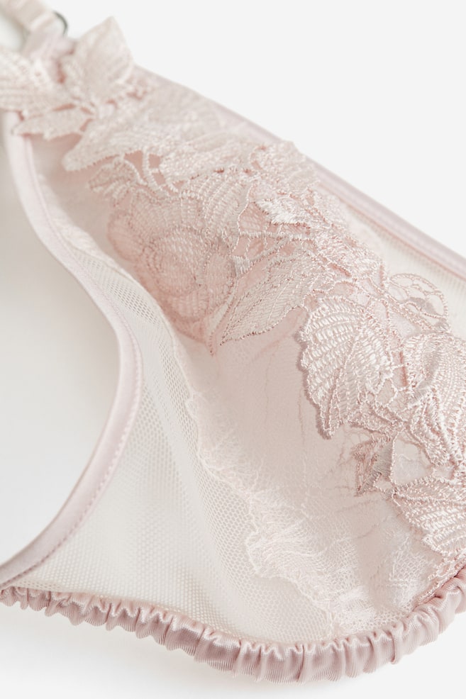 Soft lace bra - Pale pink - 6