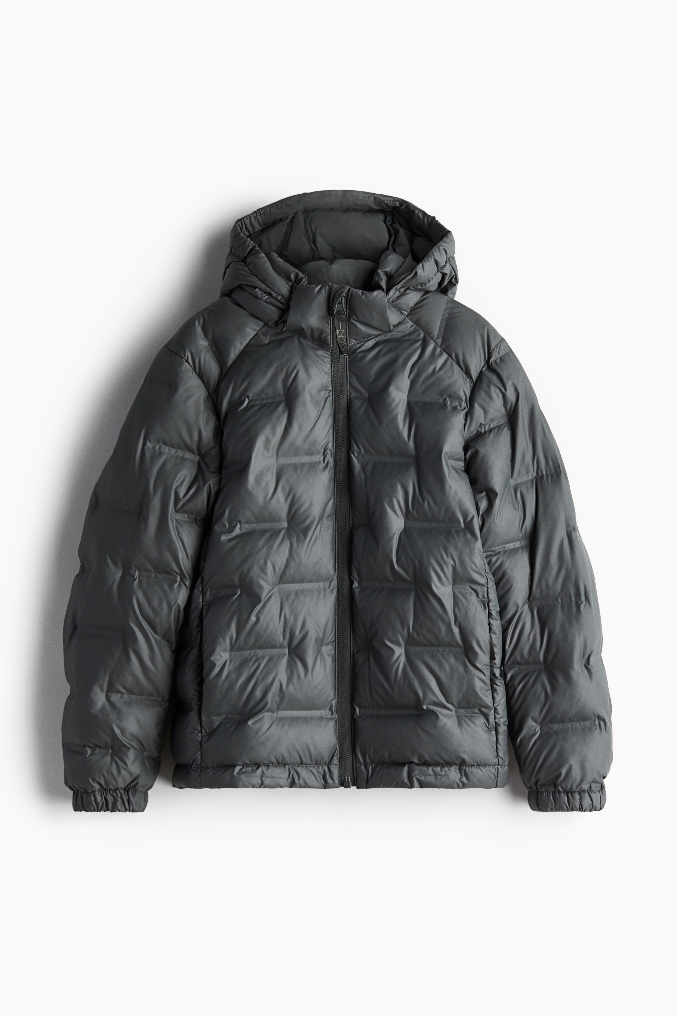 Fôret jakke i ThermoMove™ - Mørk grå/Sort