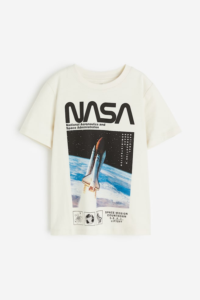 Printed T-shirt - Natural white/NASA/Beige/Vehicles/White/Dinosaurs/Natural white/Patterned/dc/dc/dc/dc - 1