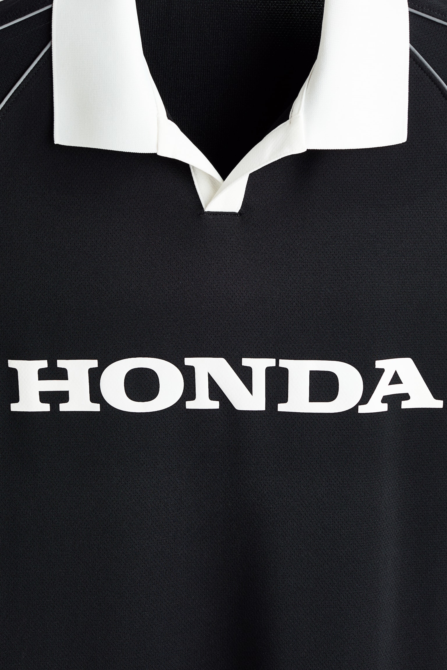 Loose Fit Printed polo shirt - Black/Honda - 4