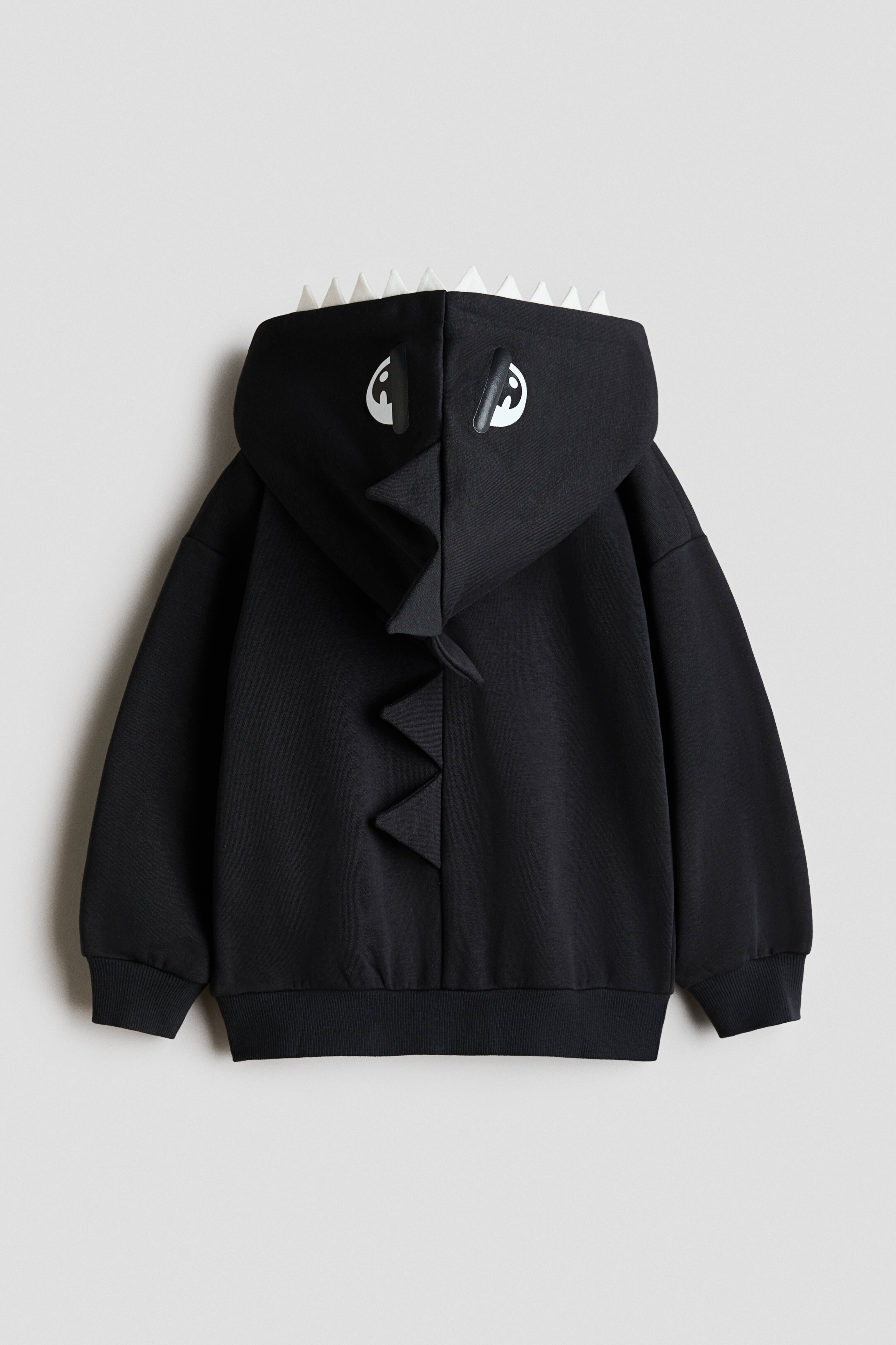 Veste à capuchon glissière avec applications