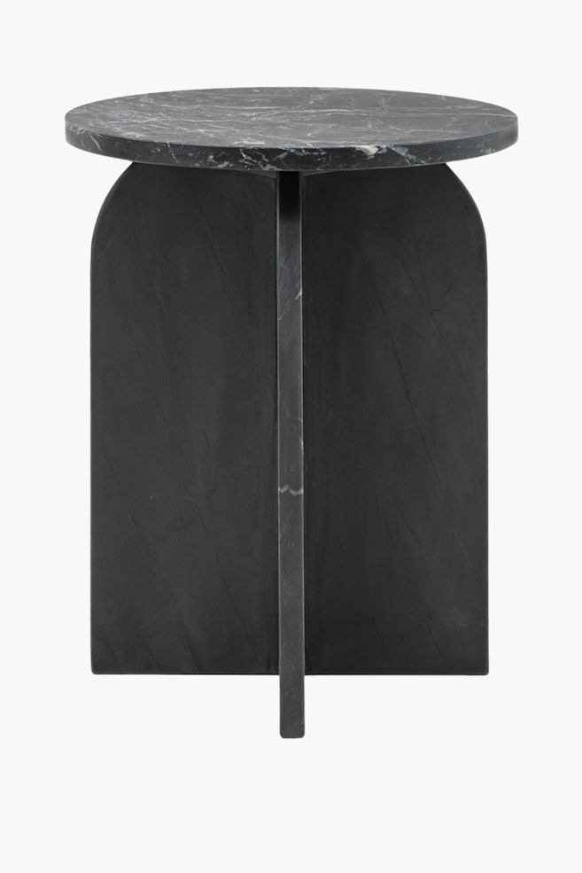 Marble Side Table - Black/Natural/White - 1