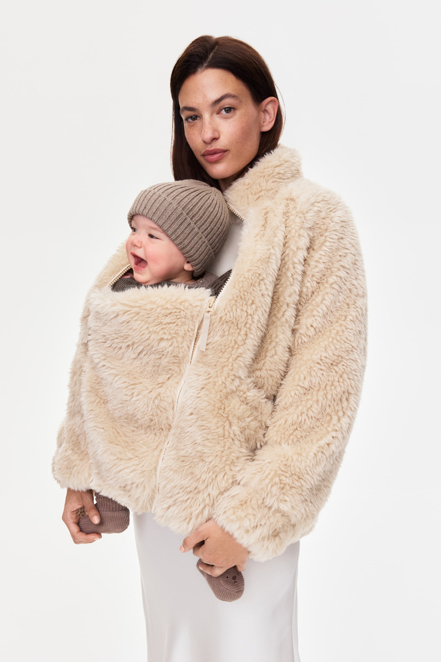 MAMA ז'קט מותאם למנשא לתינוק Before & After - בז' - 1