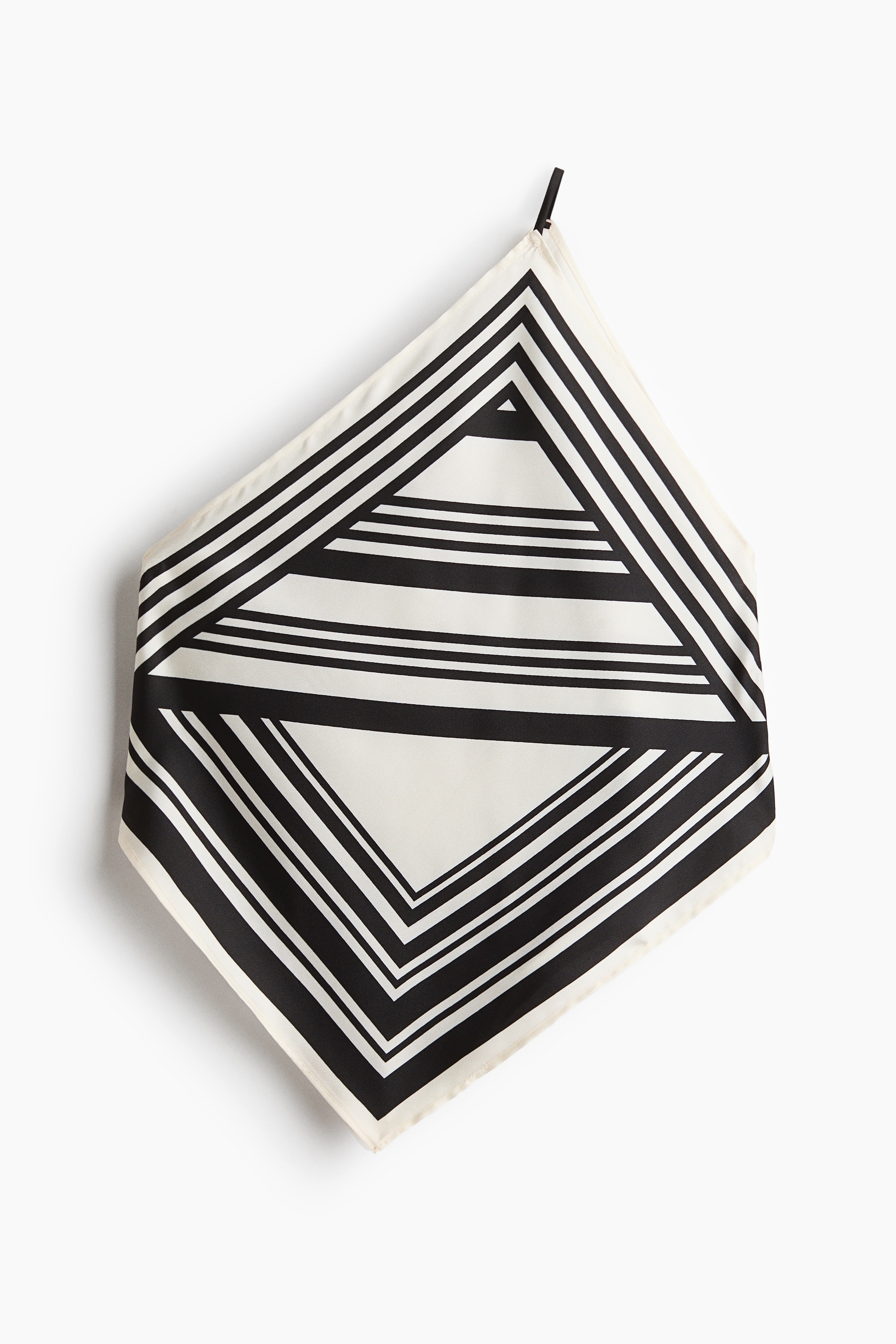 Scarf-look one-shoulder top - Cream/Striped