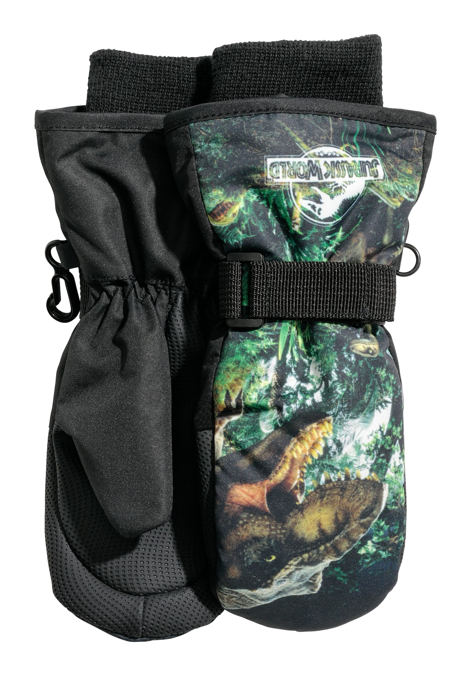 Ski Mittens - Black/Jurassic World - 1