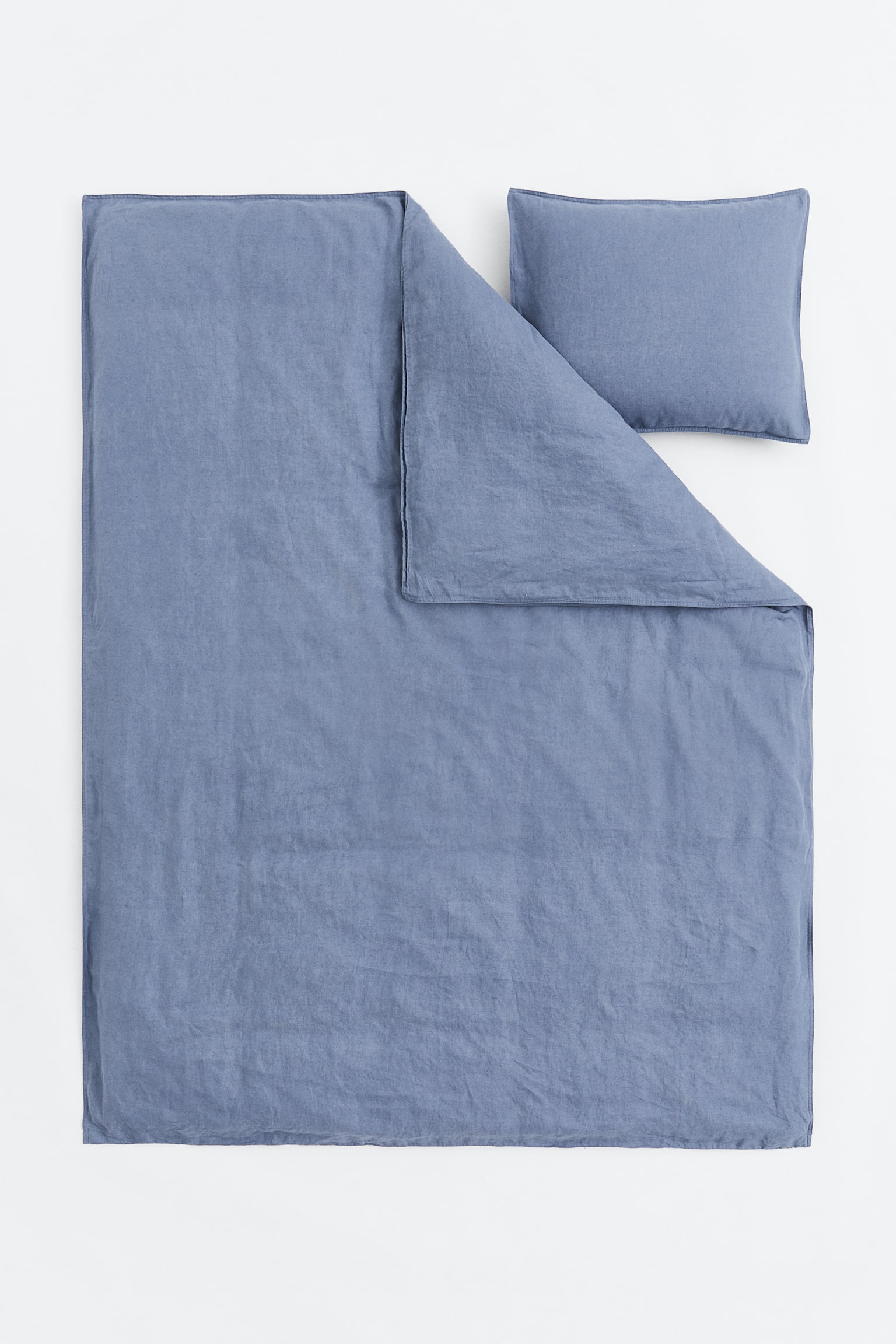 Linen single duvet cover set - Blue/White/Light grey/Grey/Beige/Black/Sage green/Mocha beige - 4