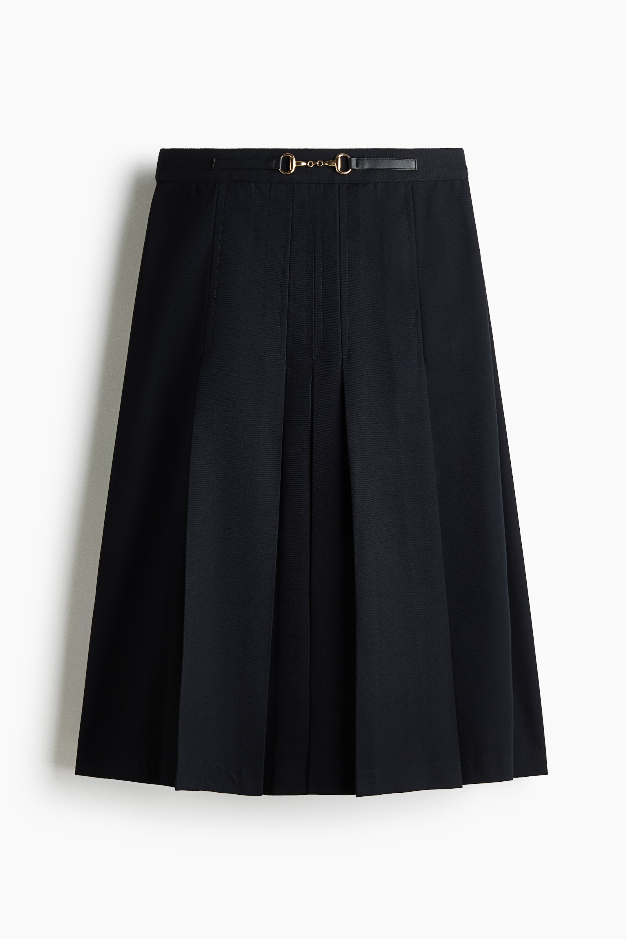 View larger image: Pleated skirt - Navy blue - Ladies | H&M IN 4