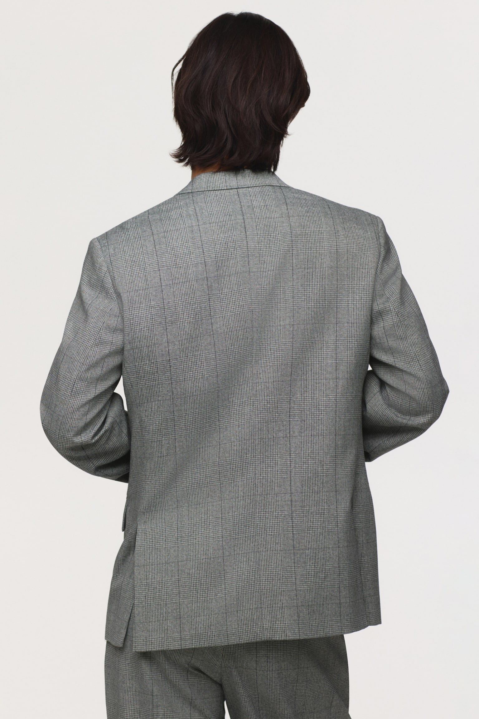 Regular Fit Single-breasted jacket - Grey/Checked/Dark grey - 3