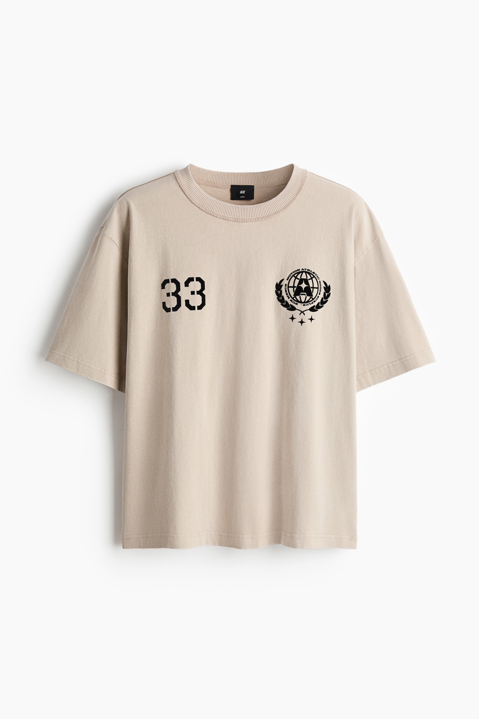 טישירט עם הדפס Loose Fit - בז'/33/חום/Athletics Co/ירוק בהיר/33/שחור/Original - 2