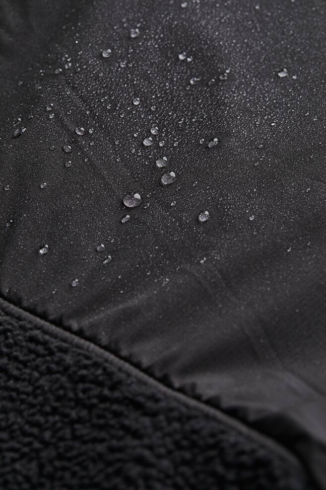Regular Fit Fleece sports jacket - Black - 5