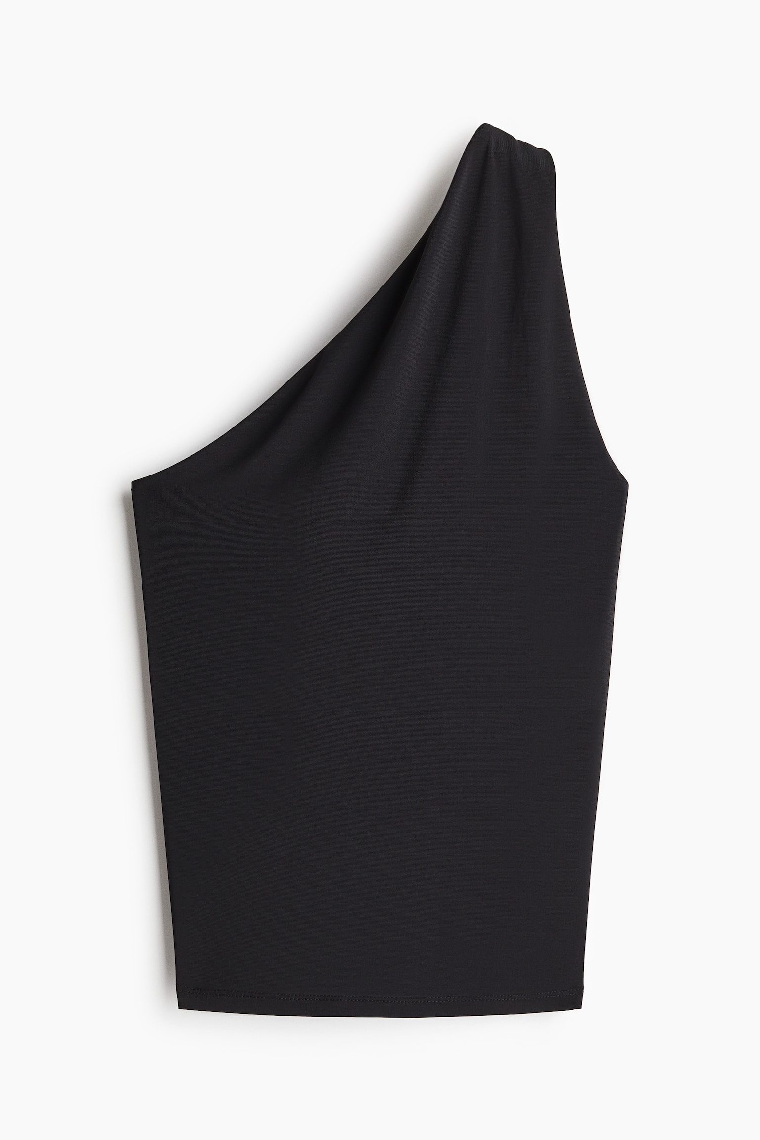 Женский топ H&M One-Shoulder Top, цвет: Чёрный — фото 1