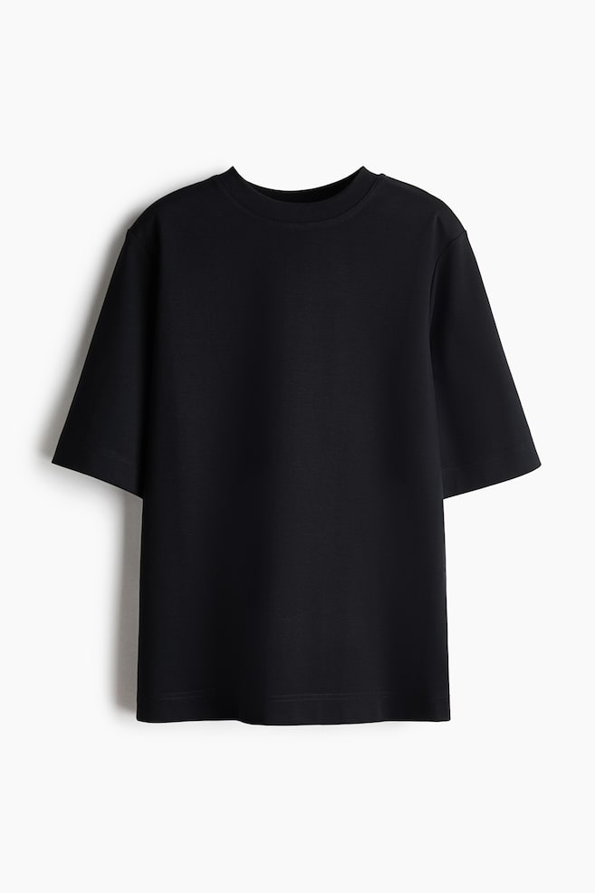 T-Shirt aus Pima-Baumwolle - Schwarz/Weiss - 1