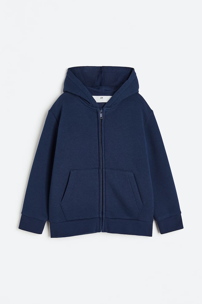 Zip-through hoodie - Navy blue/Black/Dark blue/Light grey marl