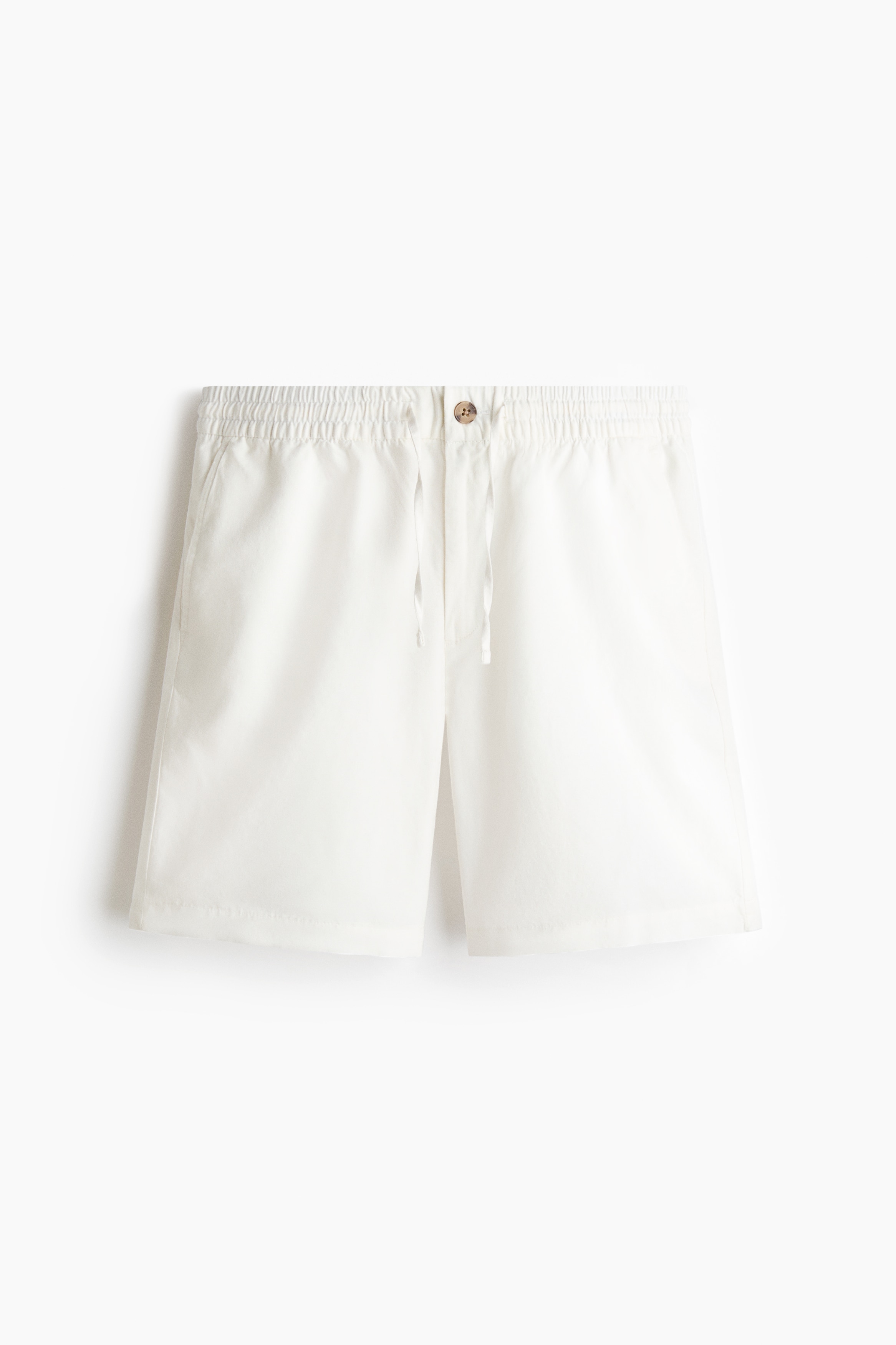 Regular Fit Linen-blend shorts - White/Dark brown/Light beige/Khaki green/Dark pink/Light blue/White/Black