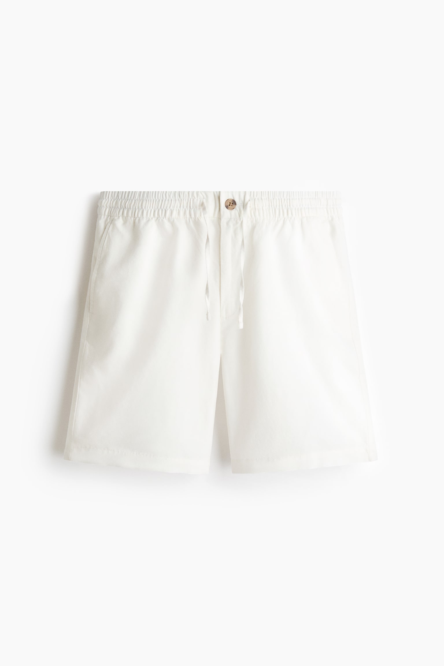 Regular Fit Linen-blend shorts - White/Light beige/Light blue/Khaki green/Dark brown/Black/Dark pink/White