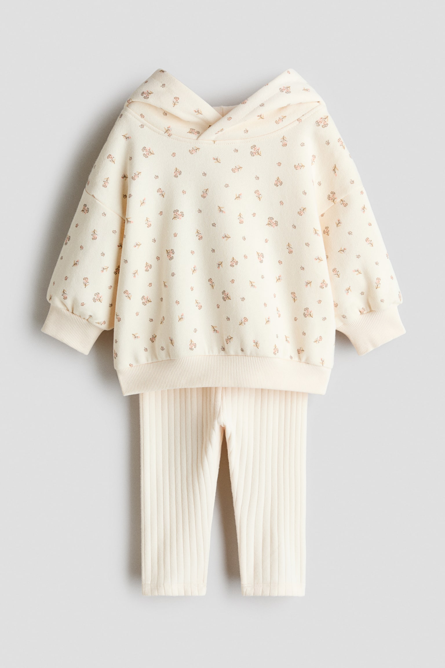 2-piece cotton set - Cream/Floral