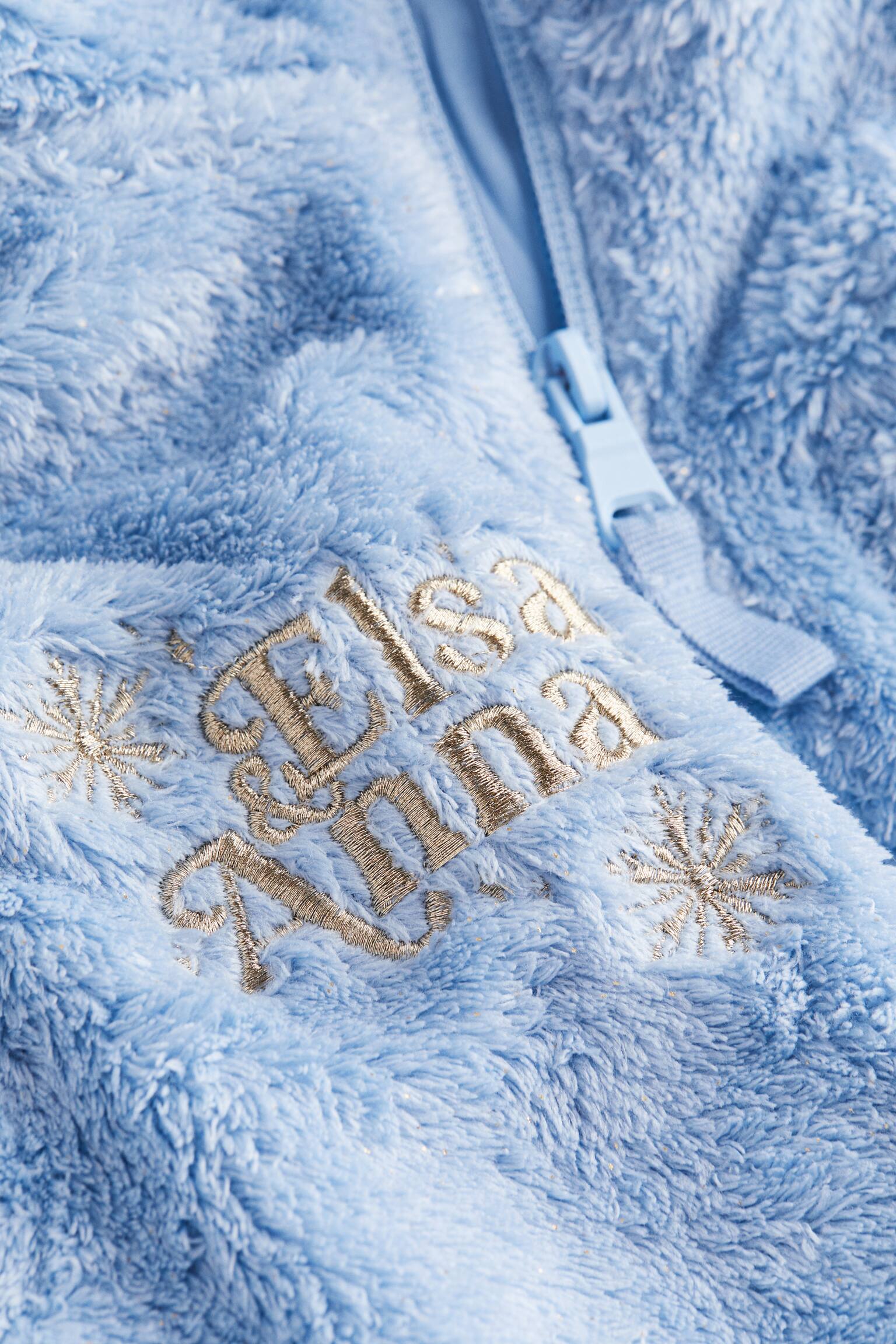 Áo hoodie lông kéo khoá - Xanh dương/Nữ hoàng băng giá - 3