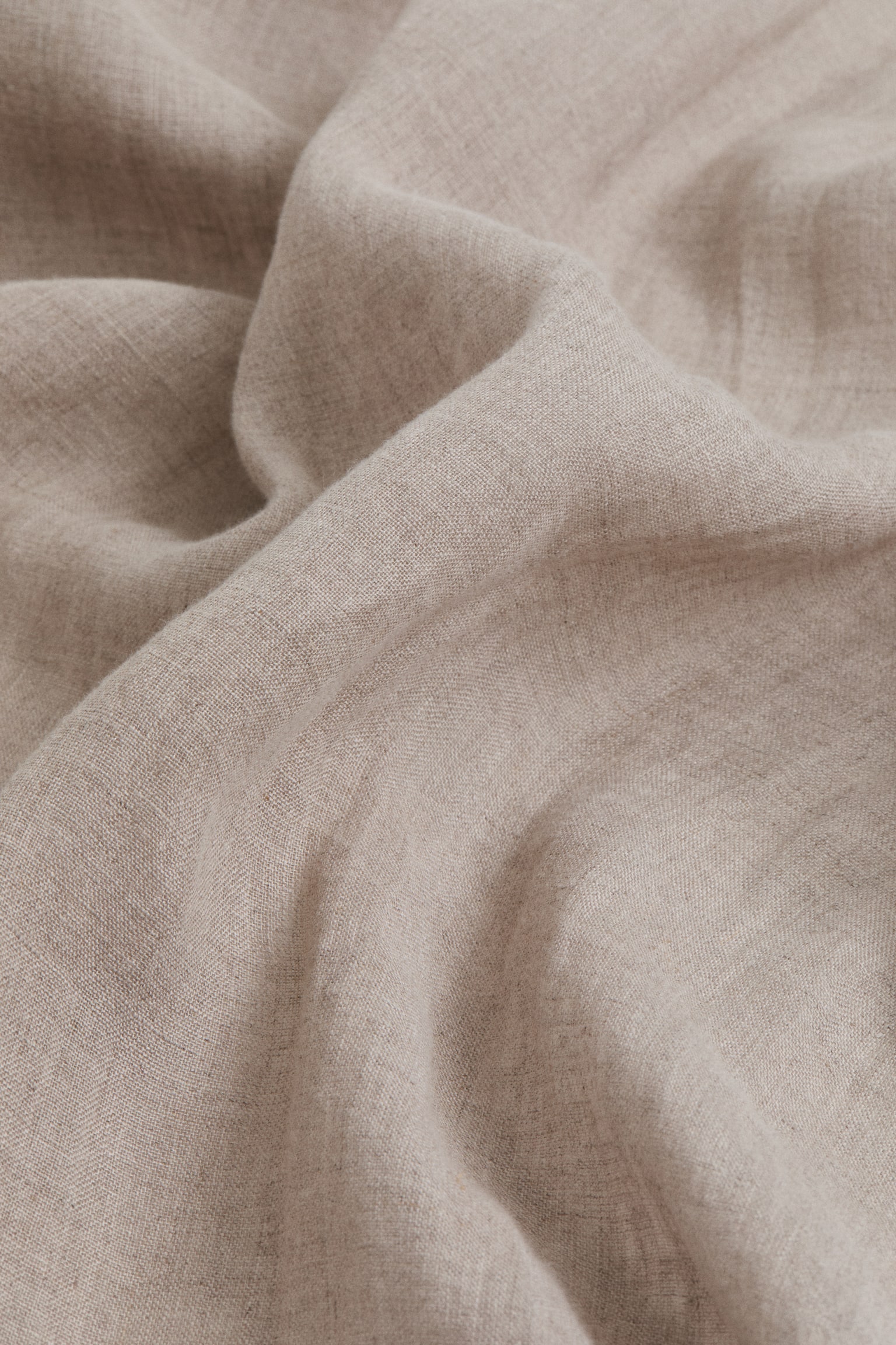 Набір із 2 лляних штор - Коричнево-сірий/Кремовий - 4